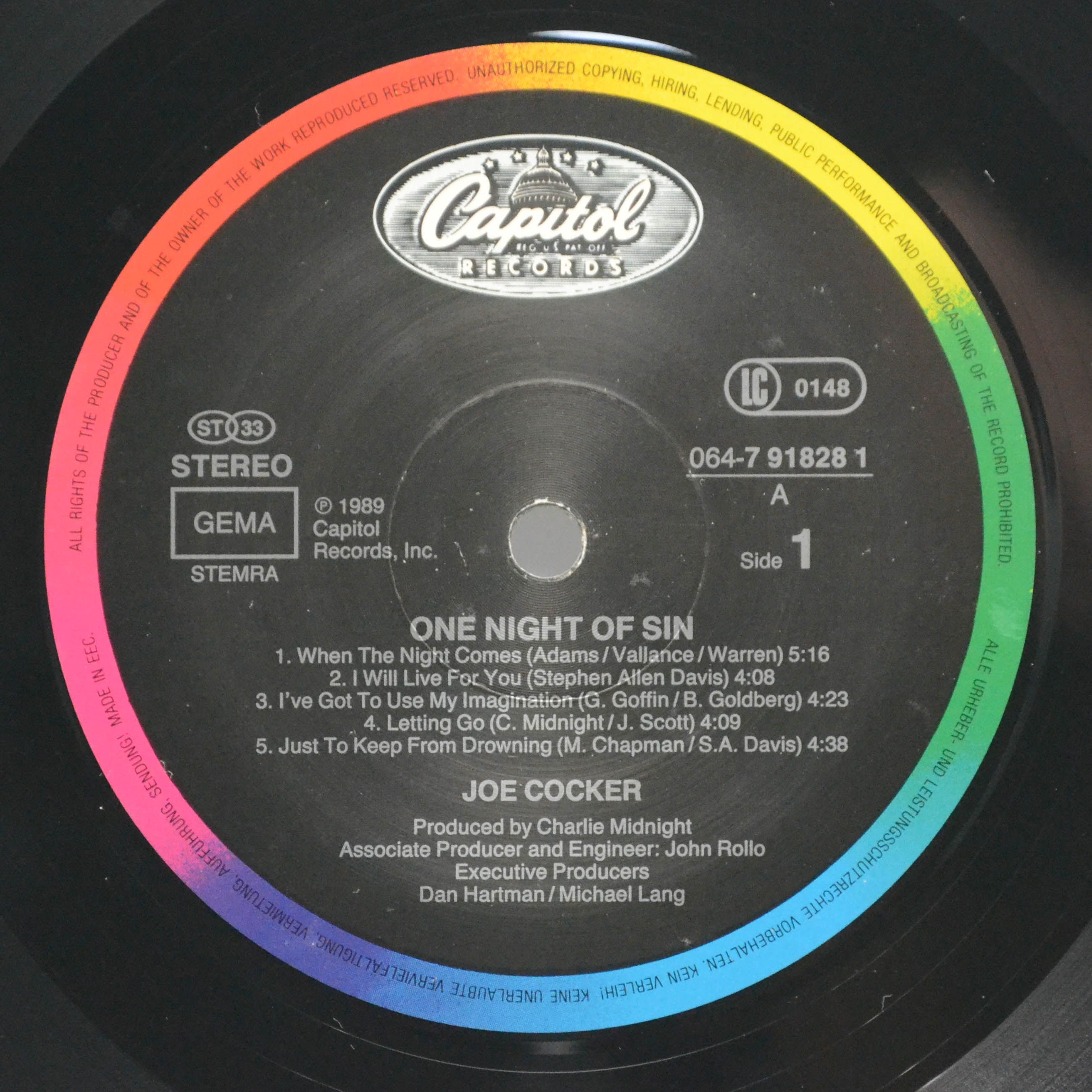 Joe Cocker — One Night Of Sin, 1989