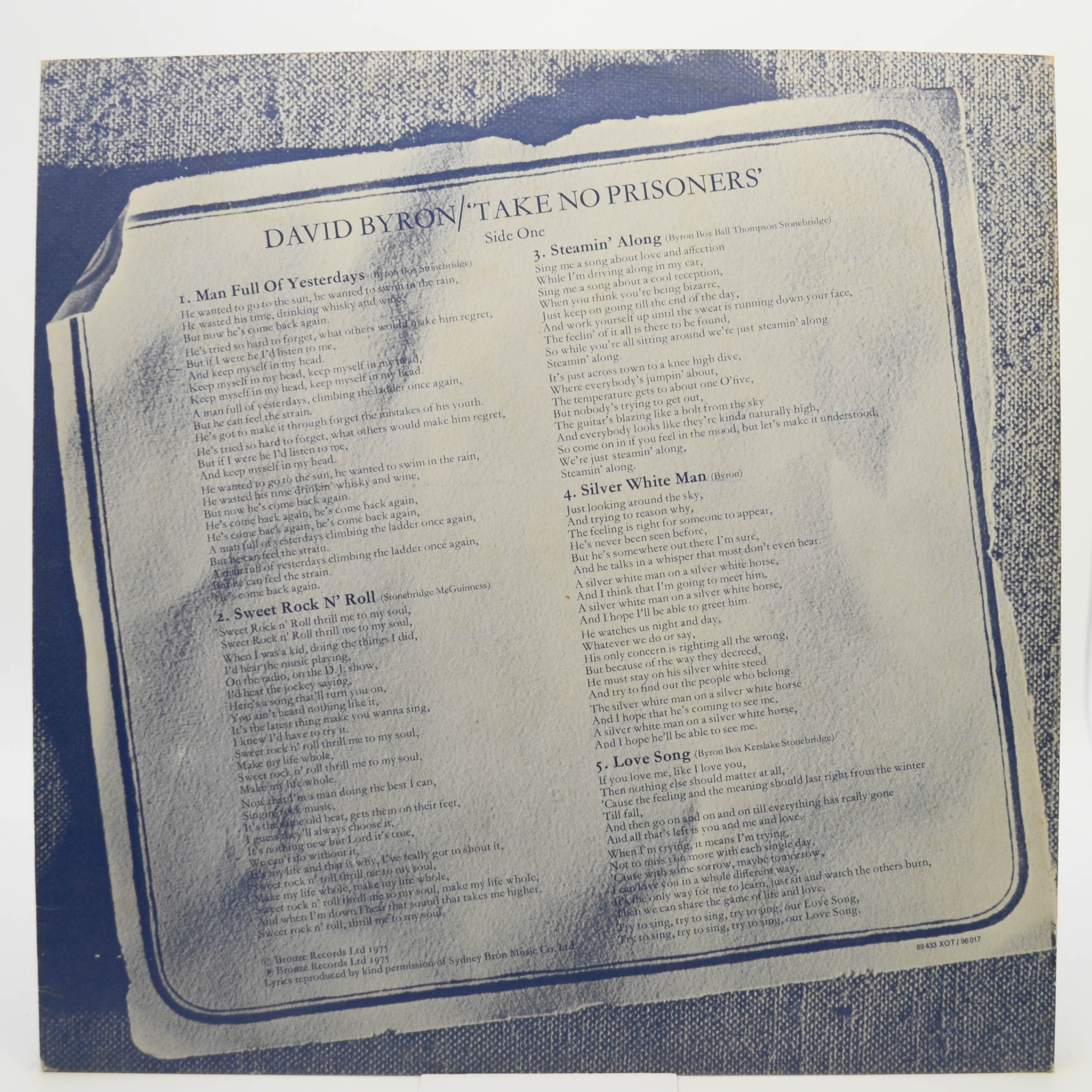 David Byron — Take No Prisoners, 1975
