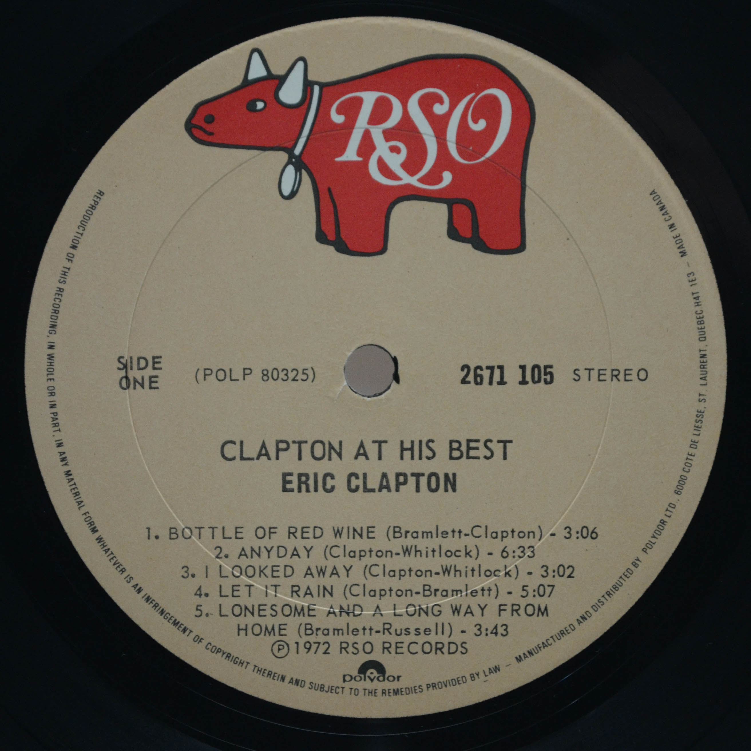 Eric Clapton — At His Best (2LP), 1972