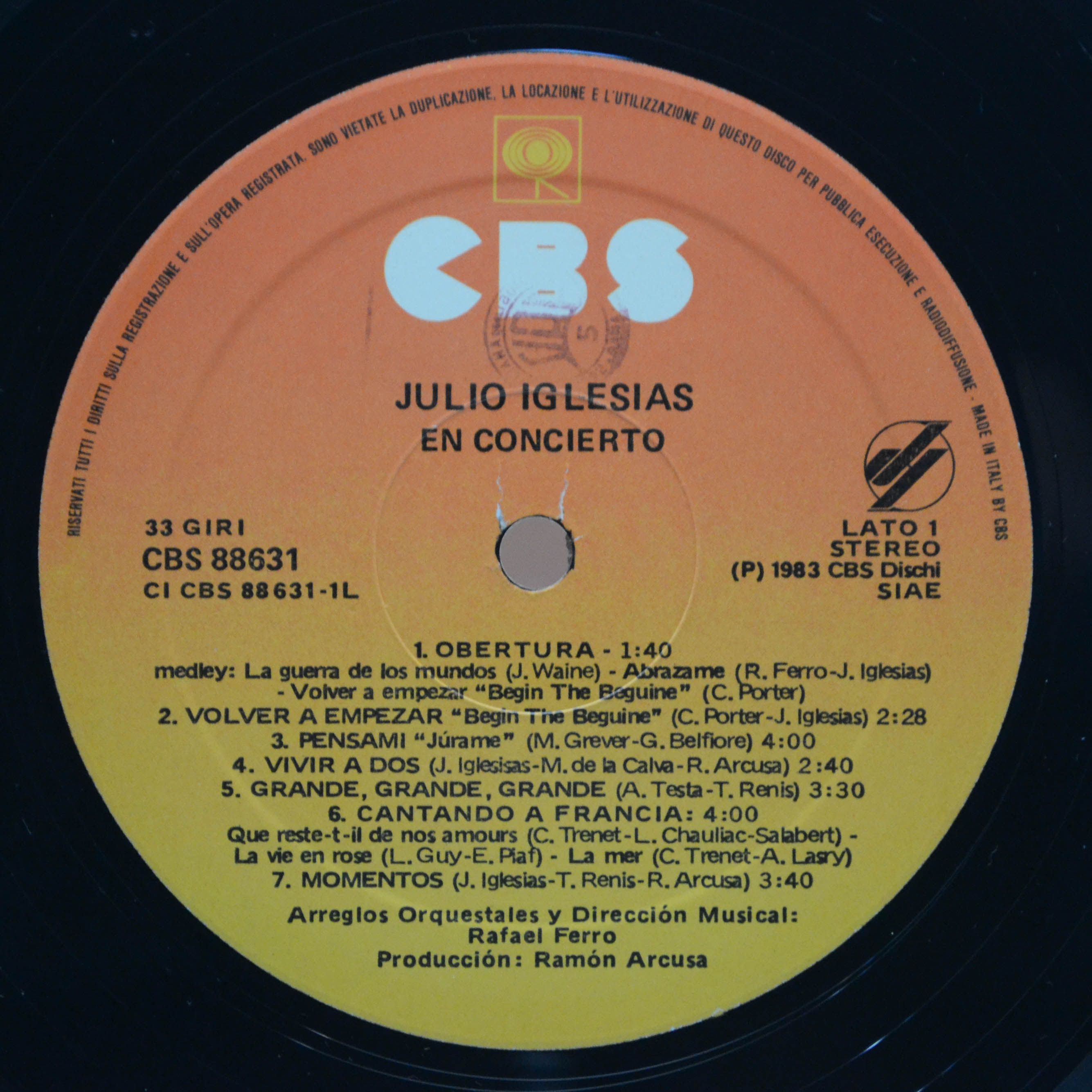Julio Iglesias — En Concierto (2LP), 1983