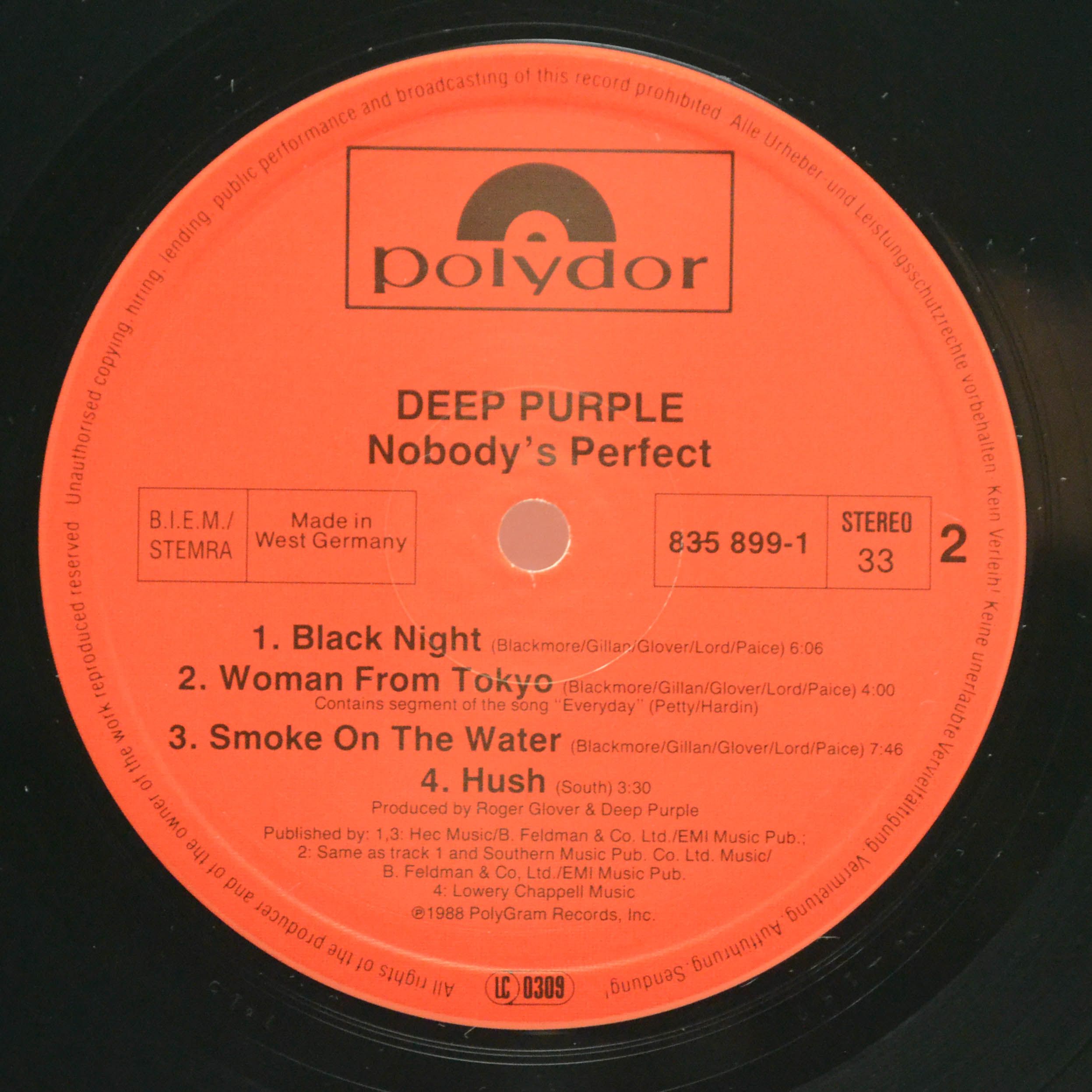 Deep Purple — Nobody's Perfect (2LP), 1988