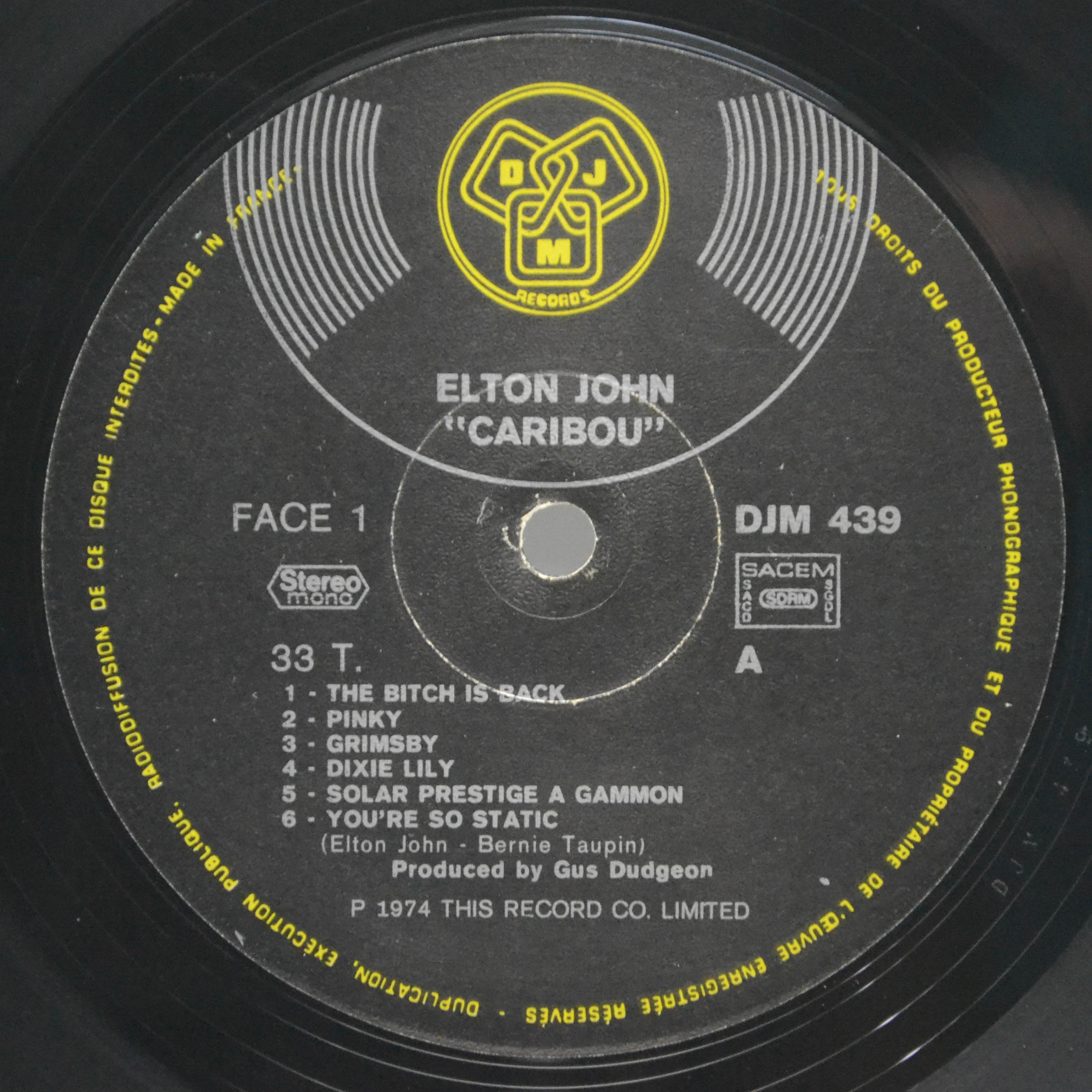 Elton John — Caribou, 1974