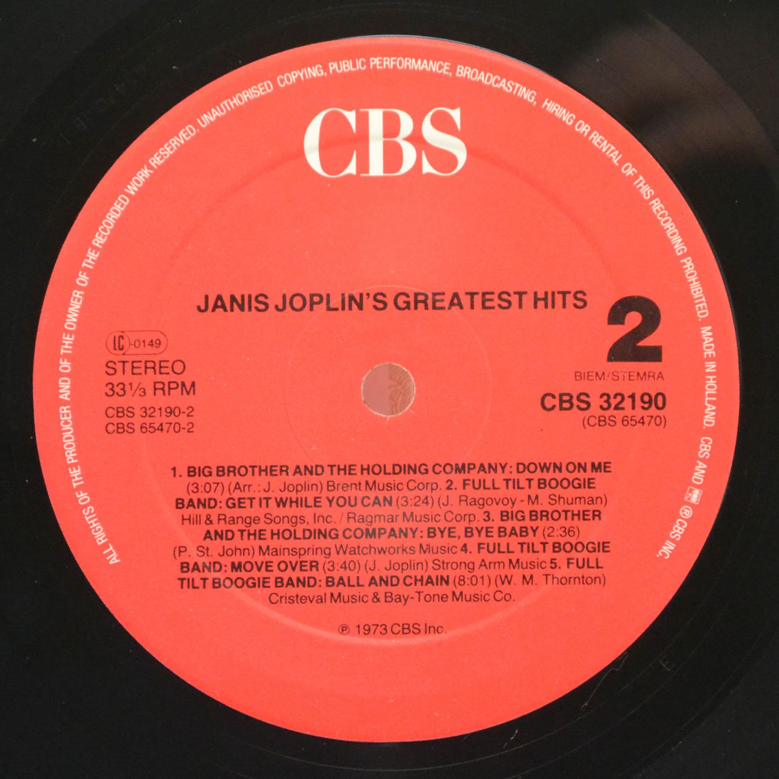 Janis Joplin — Janis Joplin's Greatest Hits, 1973