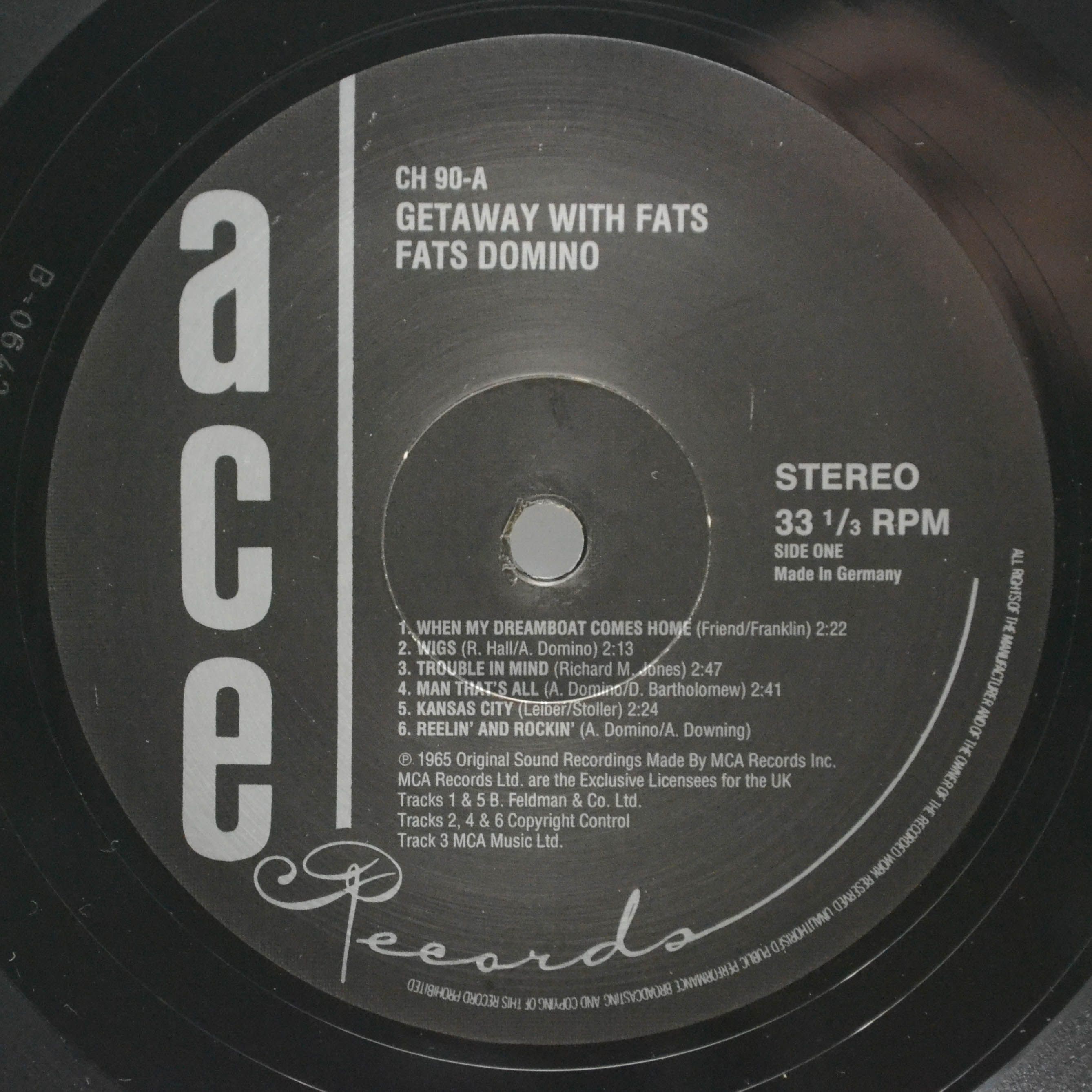 Fats Domino — Getaway With Fats Domino, 1965