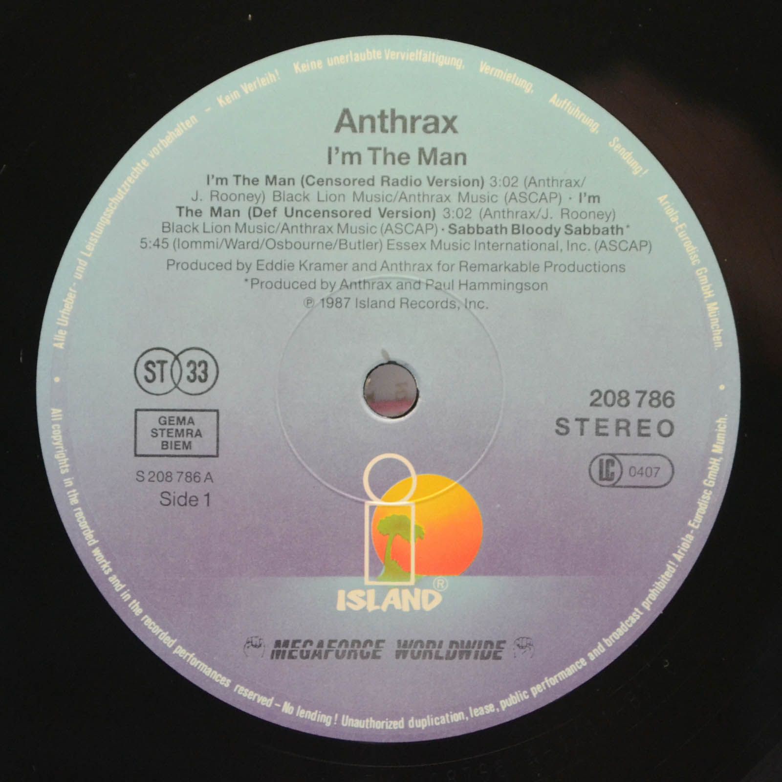 Anthrax — I'm The Man, 1987