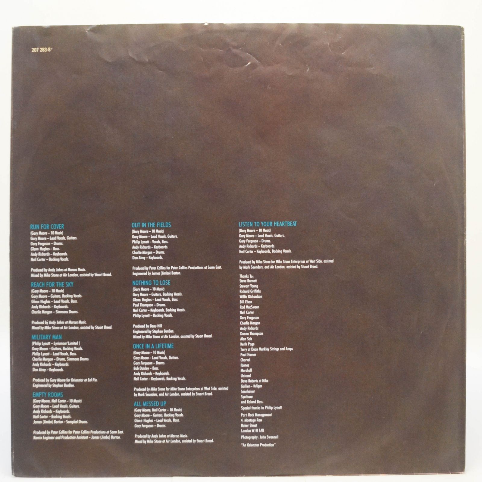 Gary Moore — Run For Cover, 1985