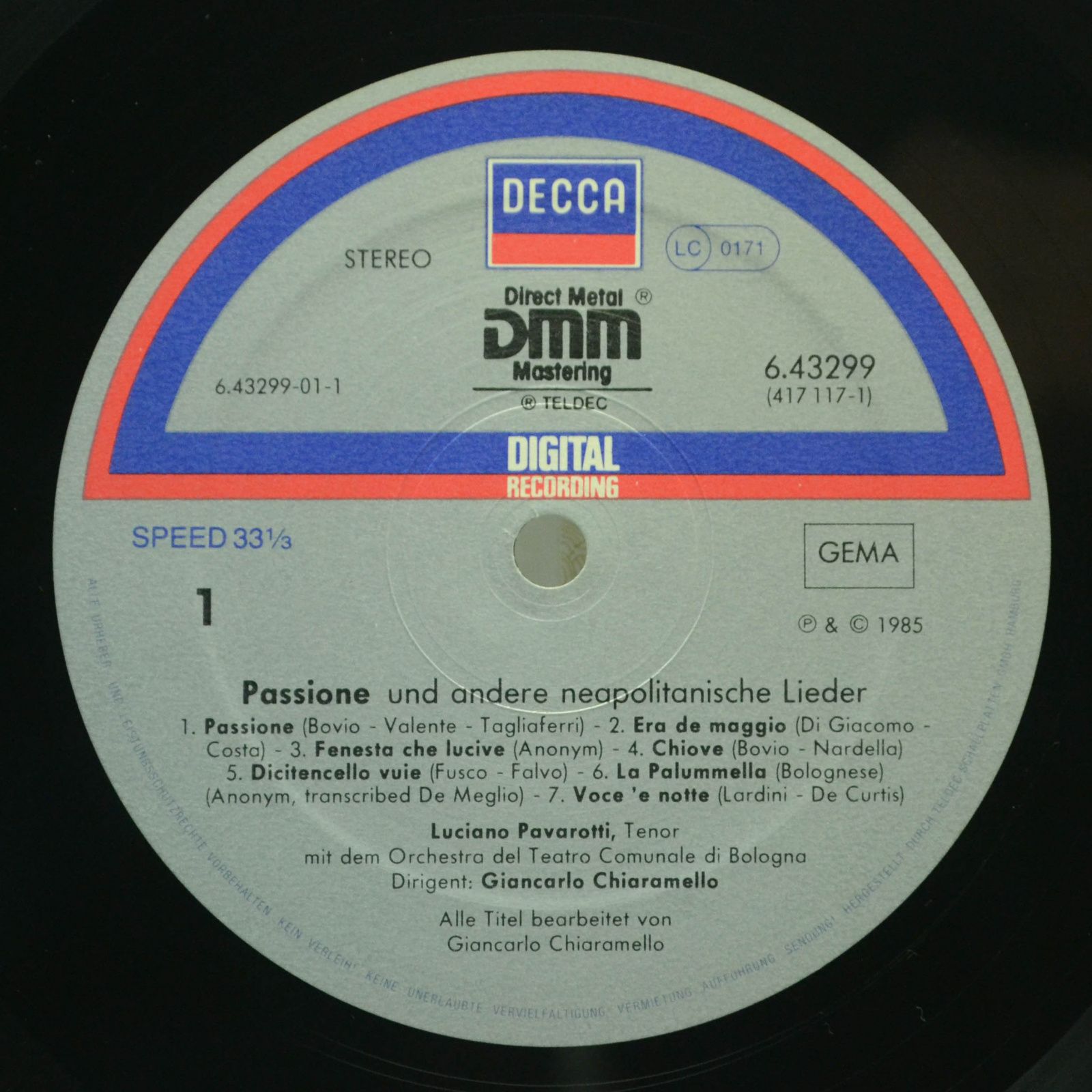 Pavarotti — Passione, 1985