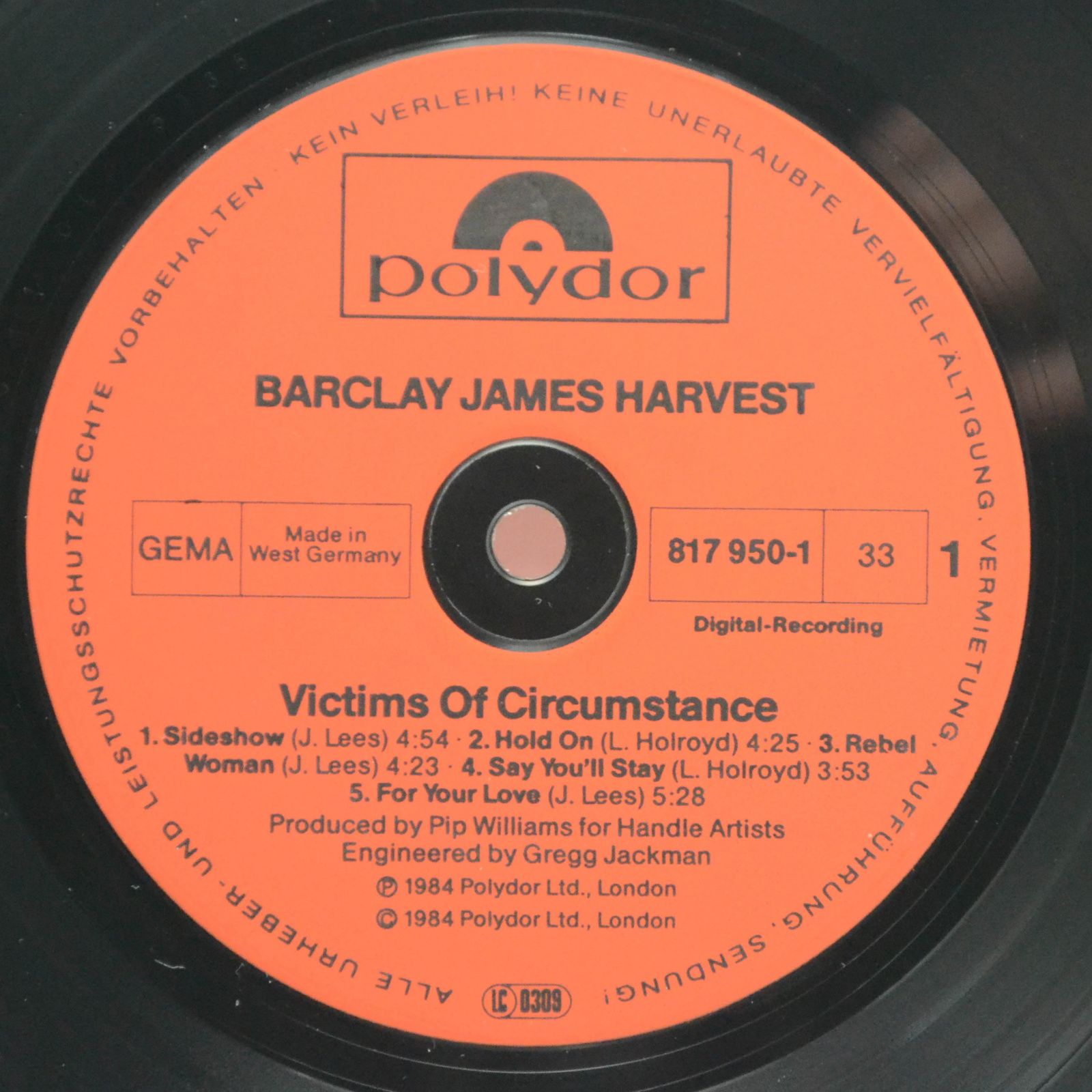 Barclay James Harvest — Victims Of Circumstance, 1984