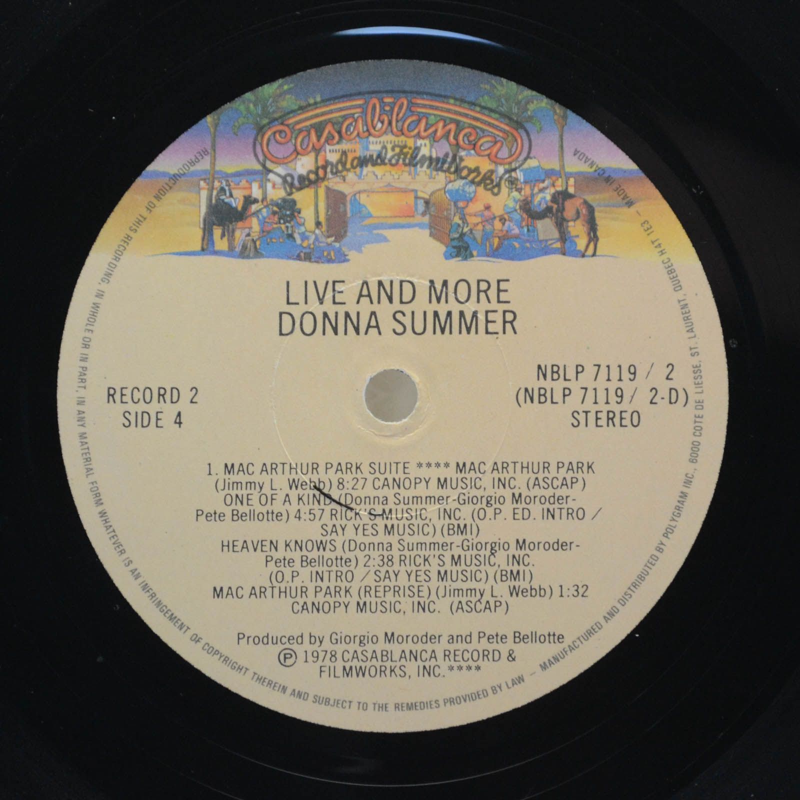 Donna Summer — Live And More (2LP), 1978