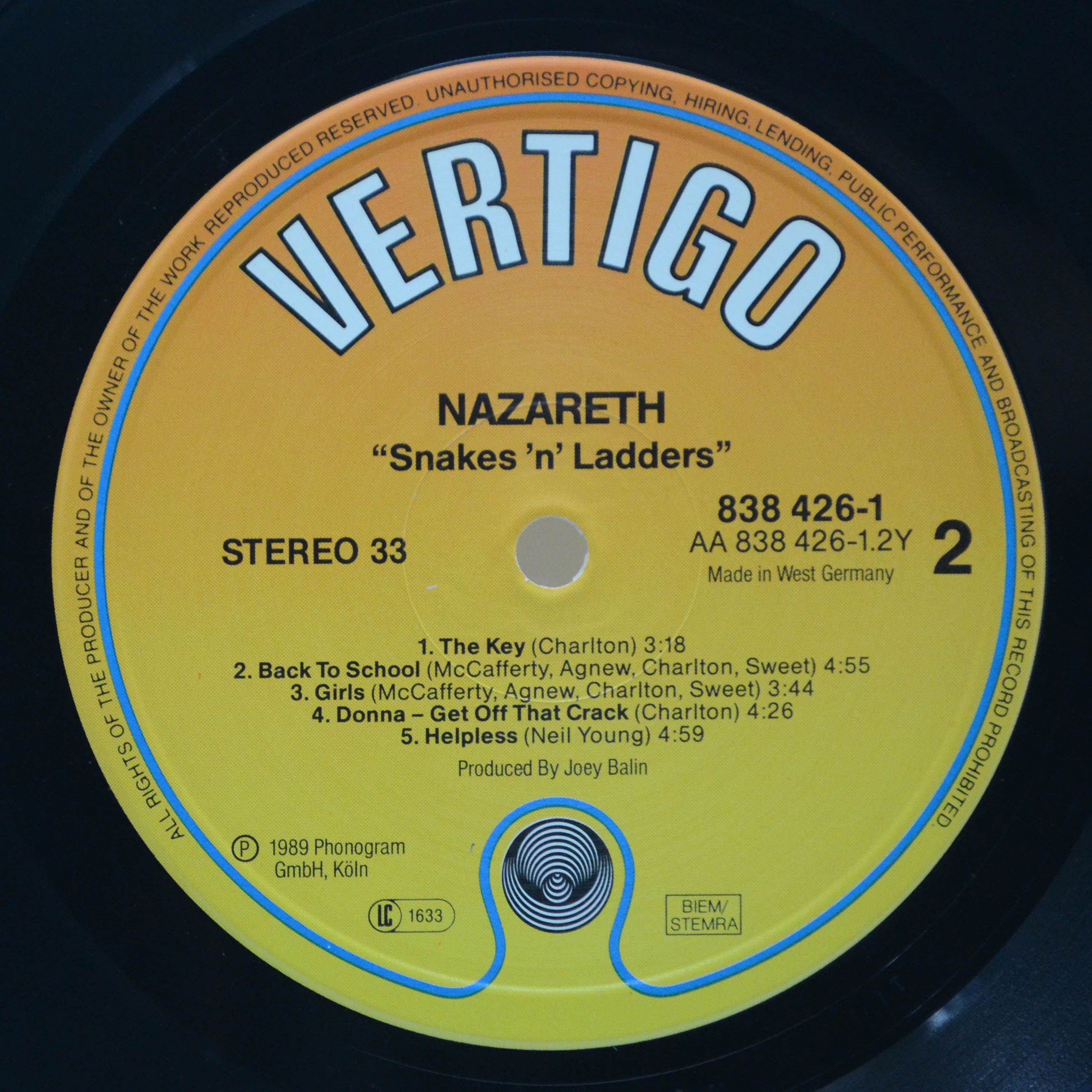 Nazareth — Snakes 'N' Ladders, 1989