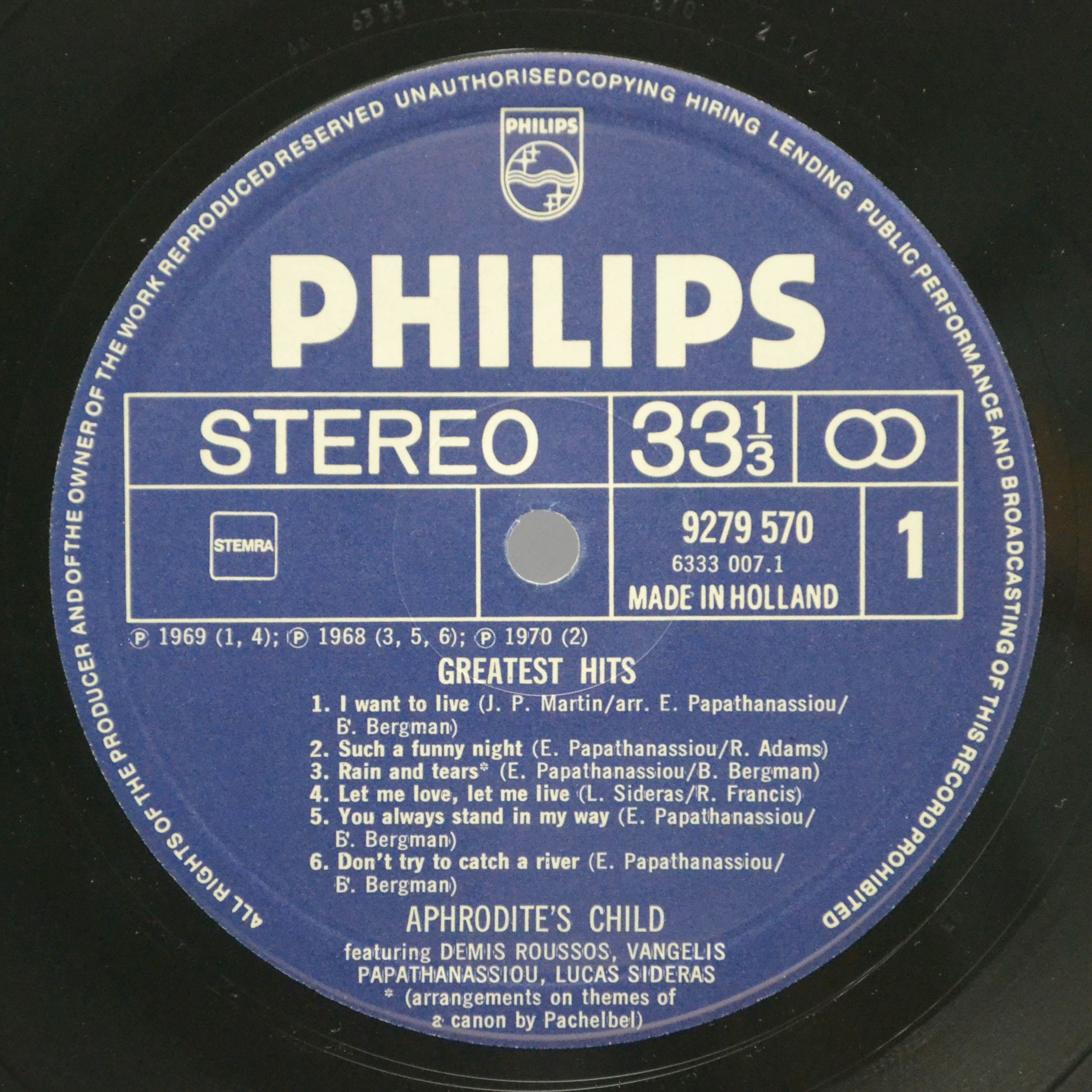 Aphrodite's Child — Greatest Hits, 1979