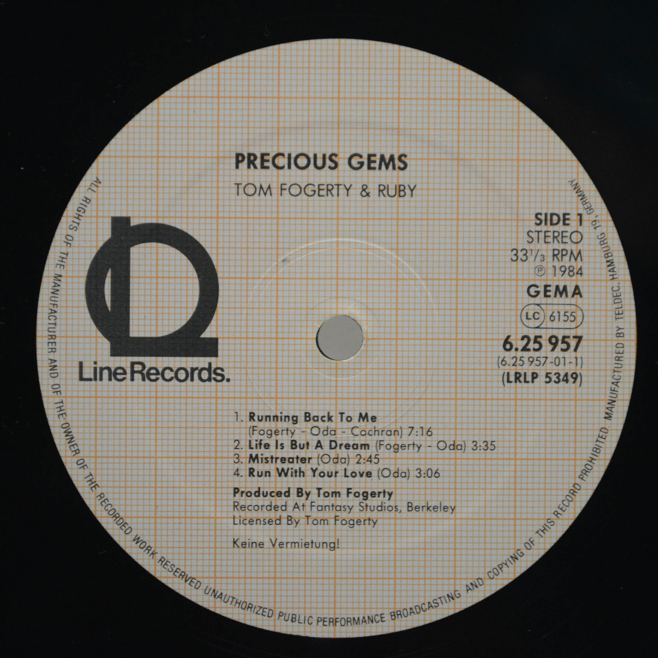 Tom Fogerty + Ruby — Precious Gems, 1984
