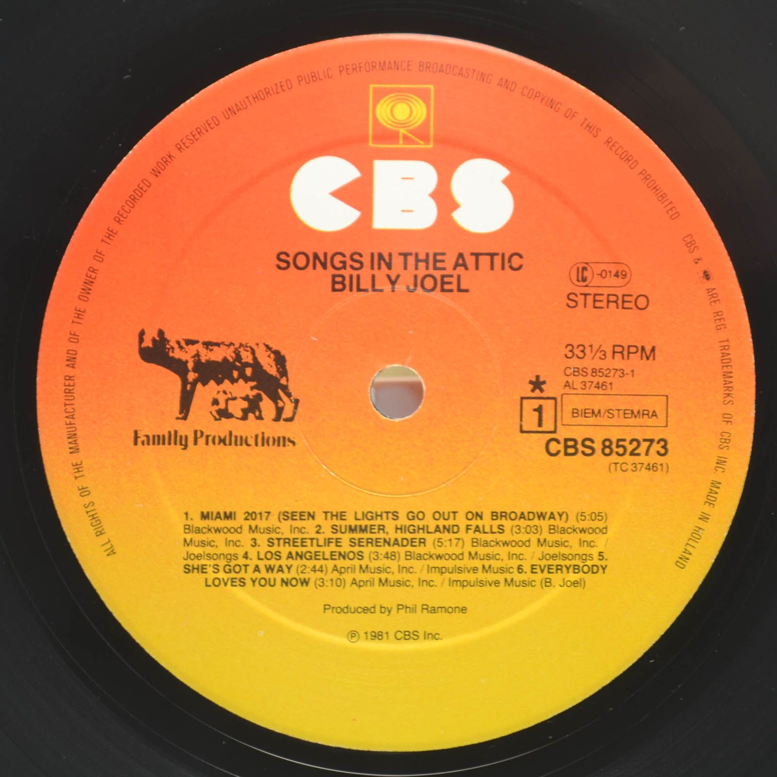 Billy Joel — Songs In The Attic, 1981