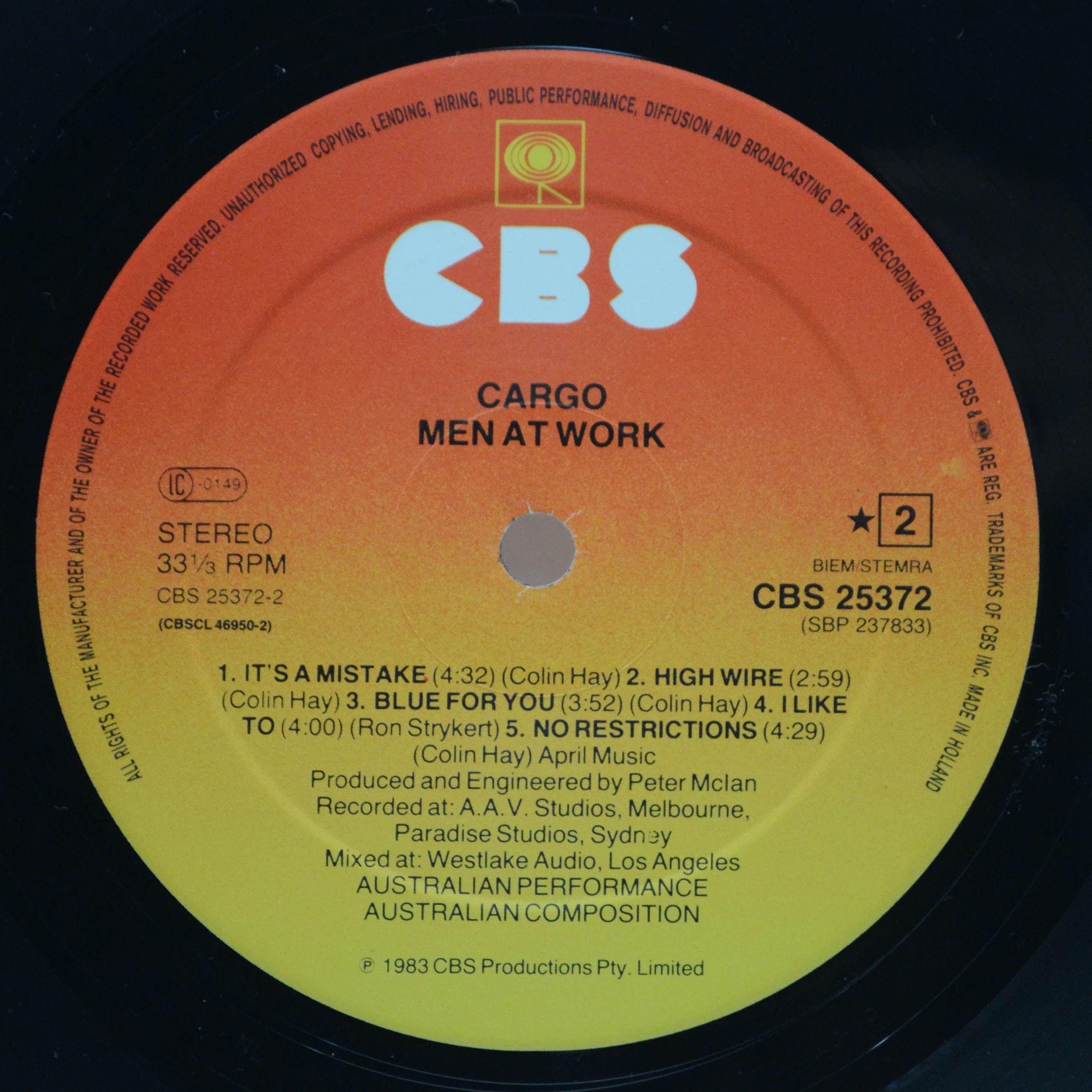 Men At Work — Cargo, 1983