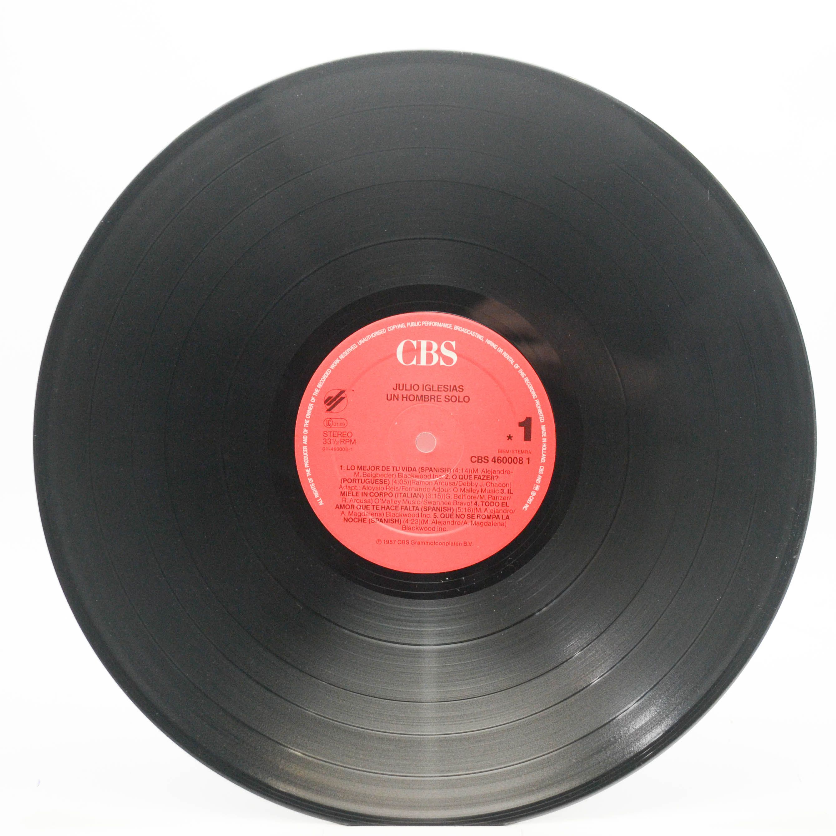 Julio Iglesias — Un Hombre Solo, 1987