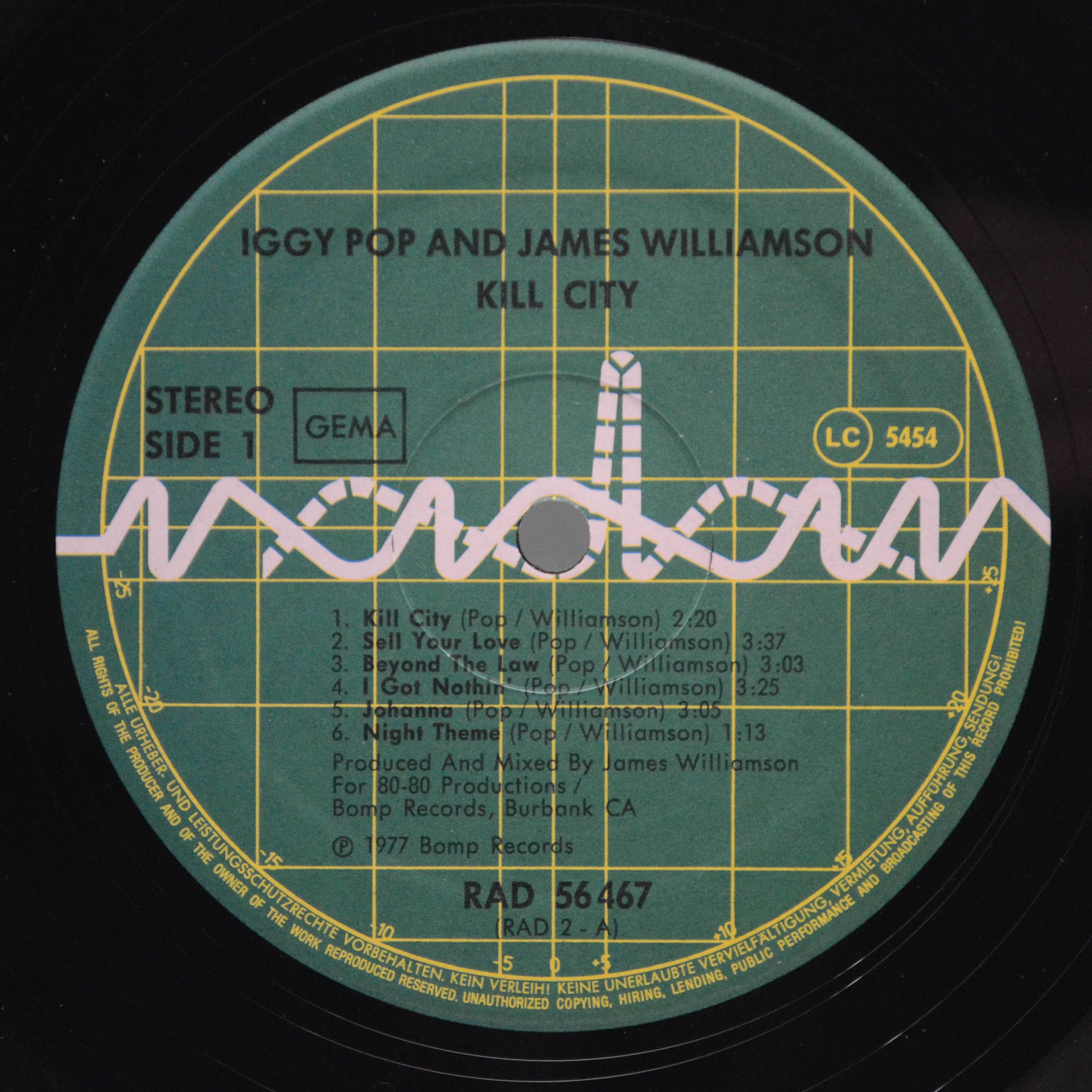 Iggy Pop & James Williamson — Kill City, 1977