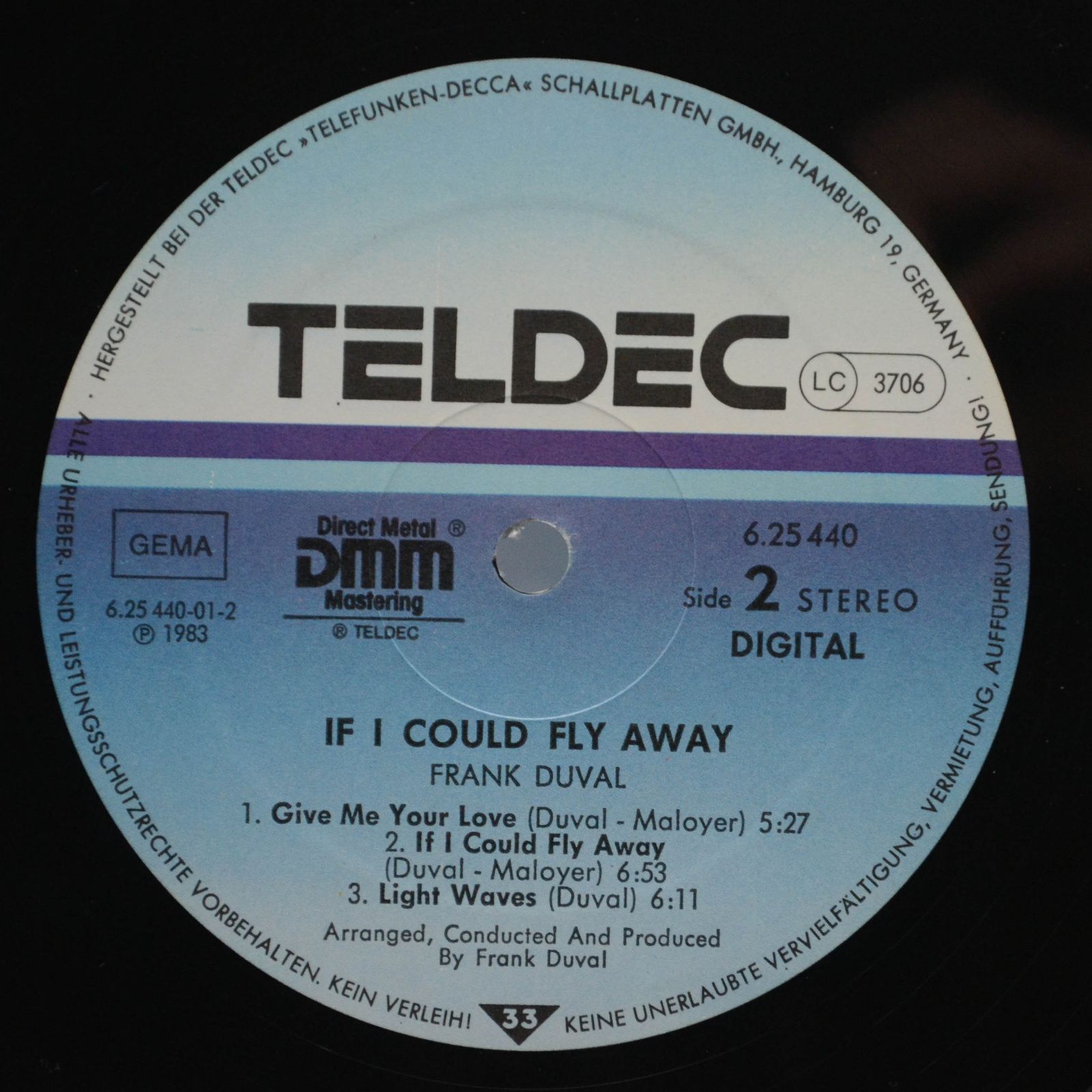 Frank Duval — If I Could Fly Away, 1983