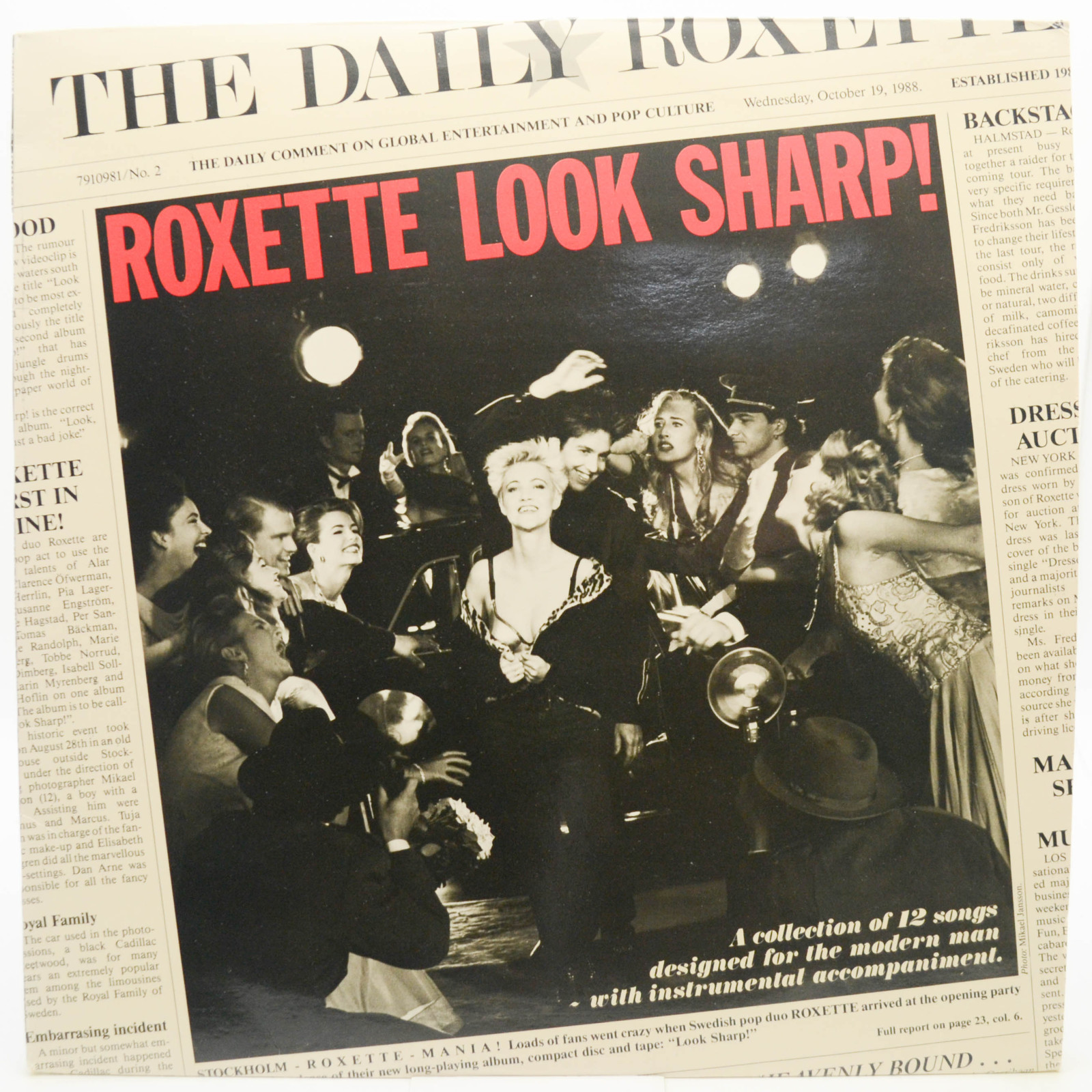 Roxette — Look Sharp! (1-st, Sweden), 1988