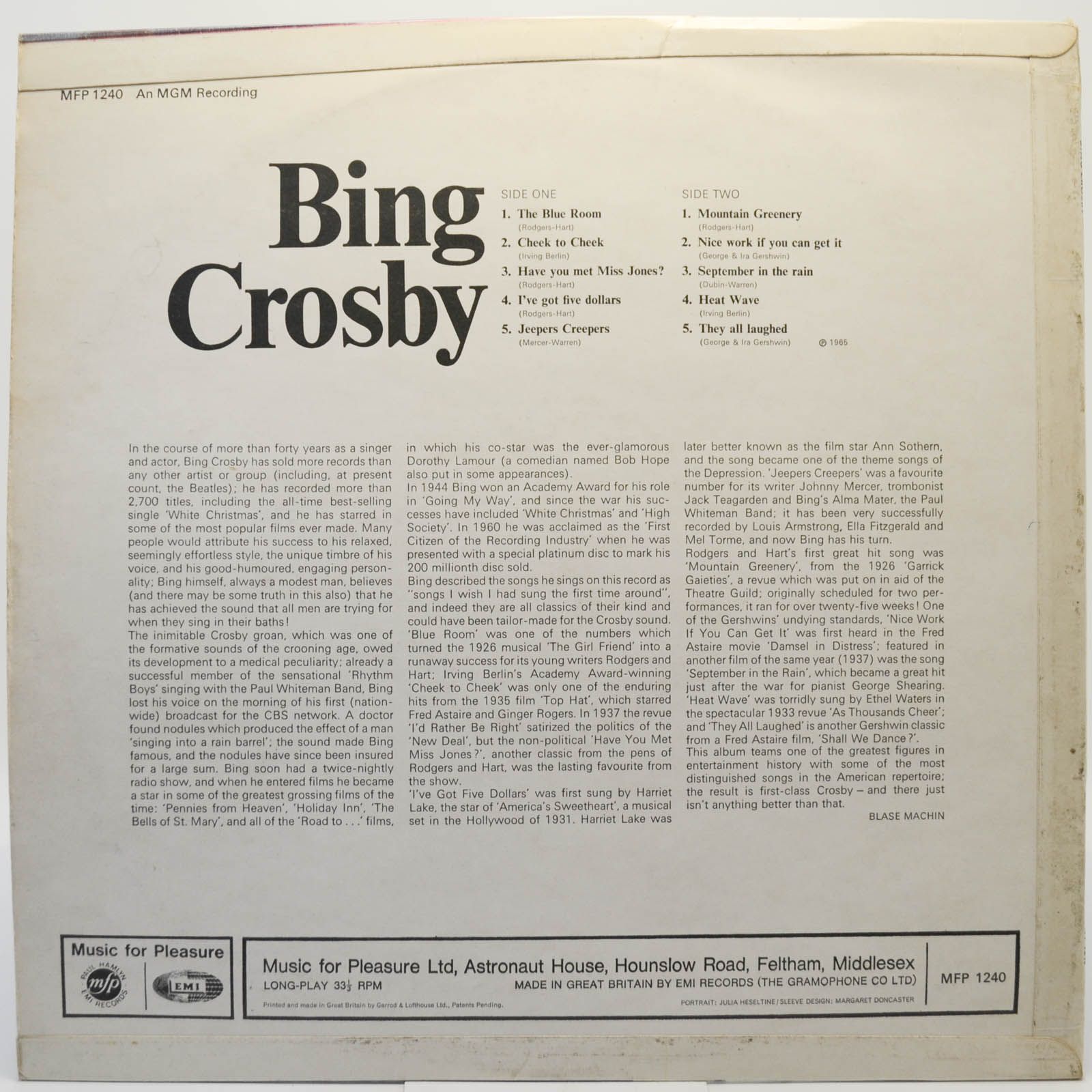 Bing Crosby — Bing Crosby (UK)