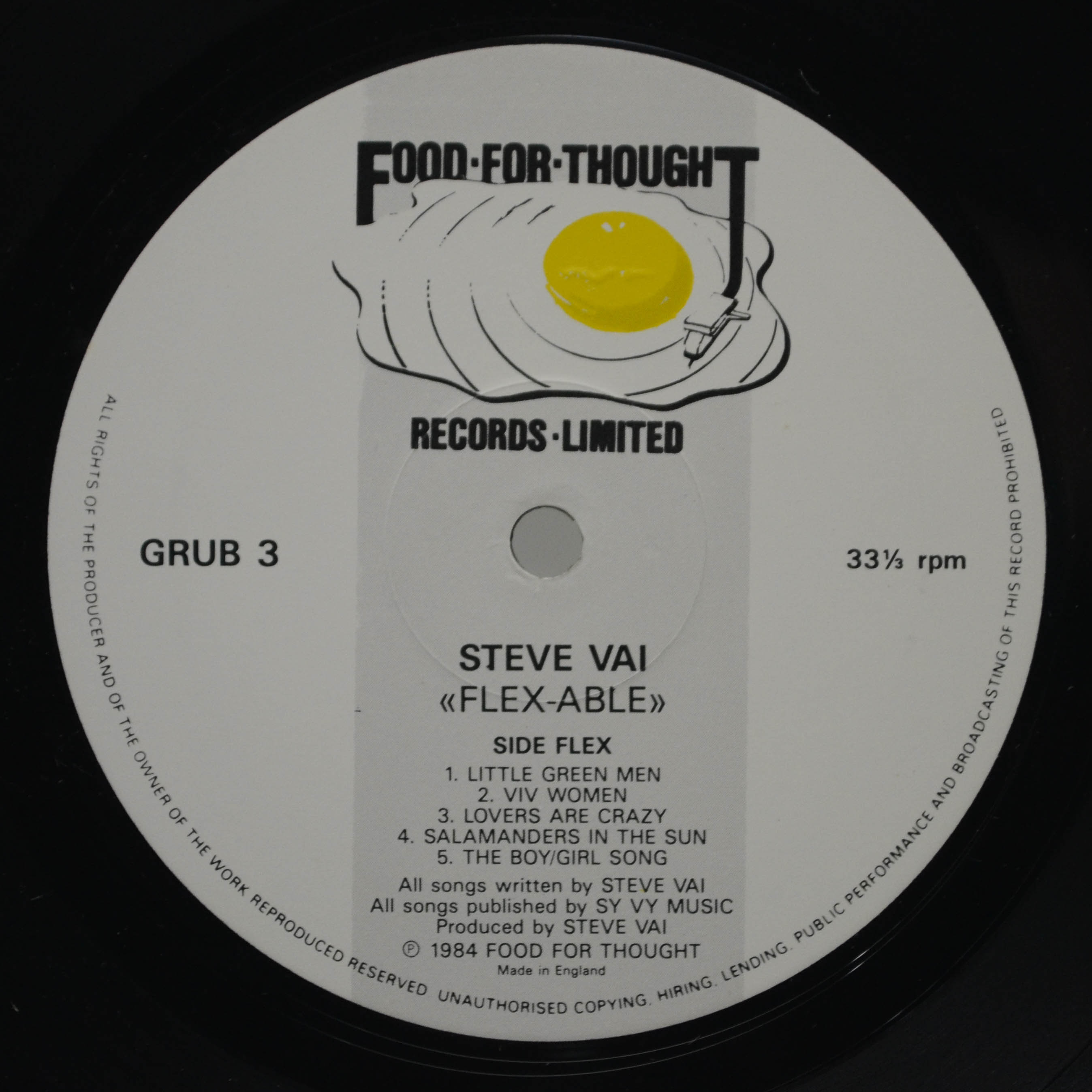 Steve Vai — Flex-Able (UK), 1984