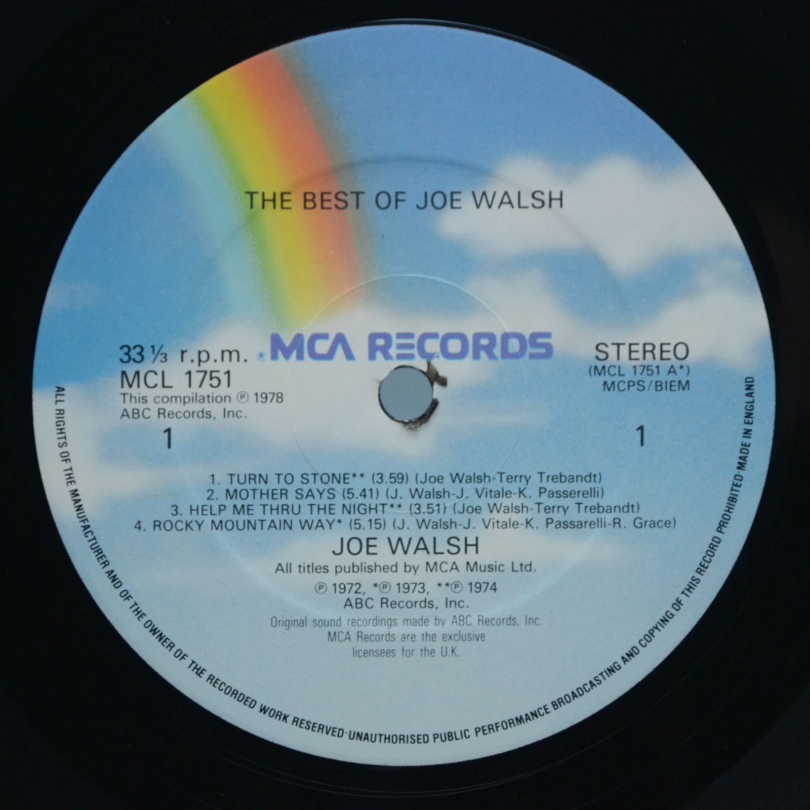 Joe Walsh — The Best Of Joe Walsh, 1978