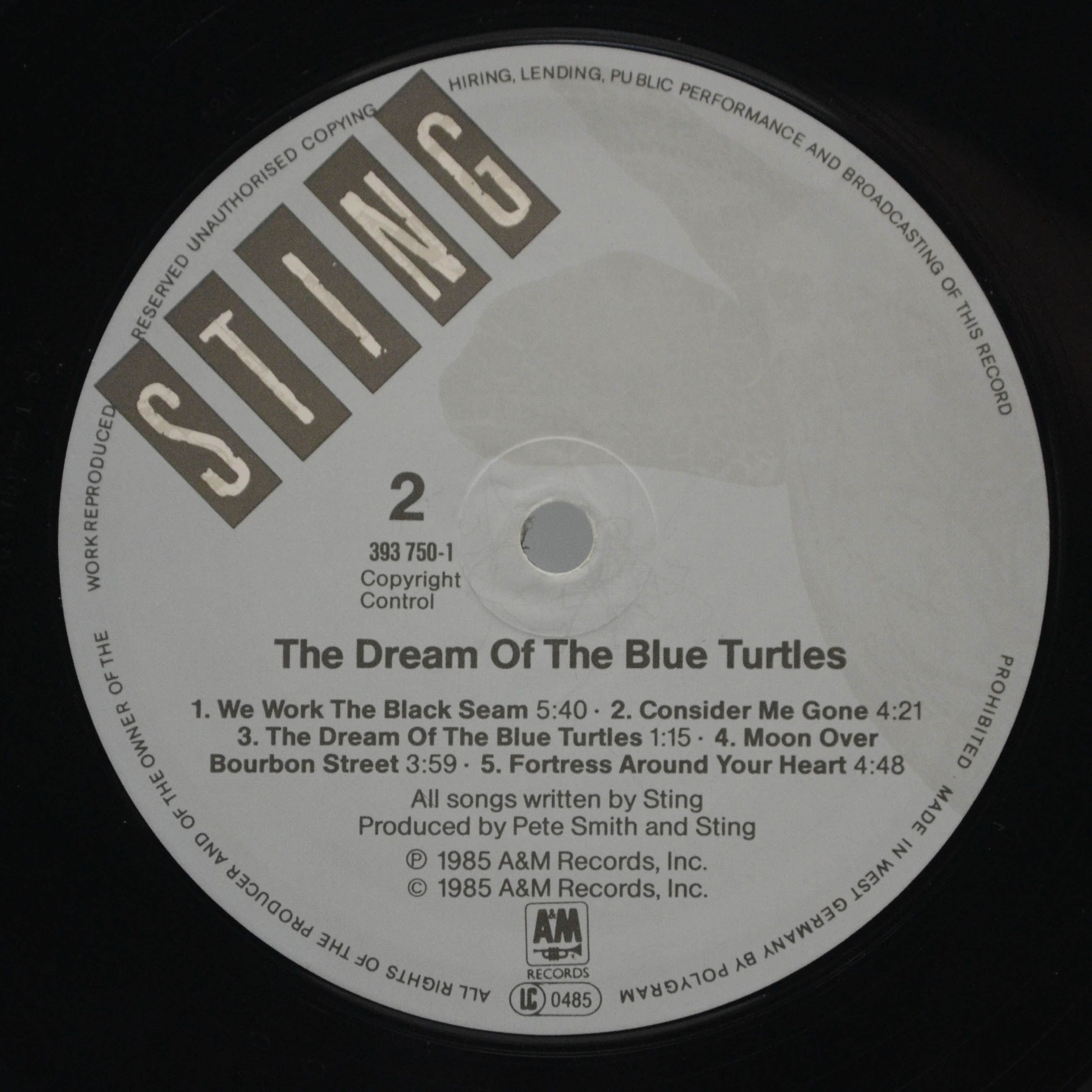 Sting — The Dream Of The Blue Turtles, 1985