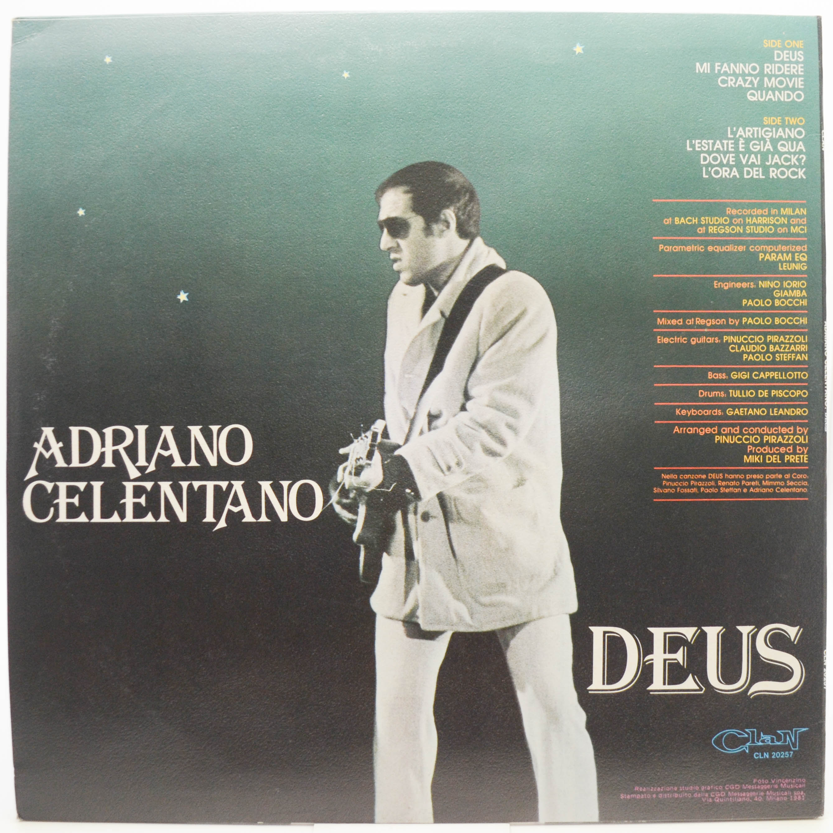 Adriano Celentano — Deus (1-st, Italy, Clan), 1981