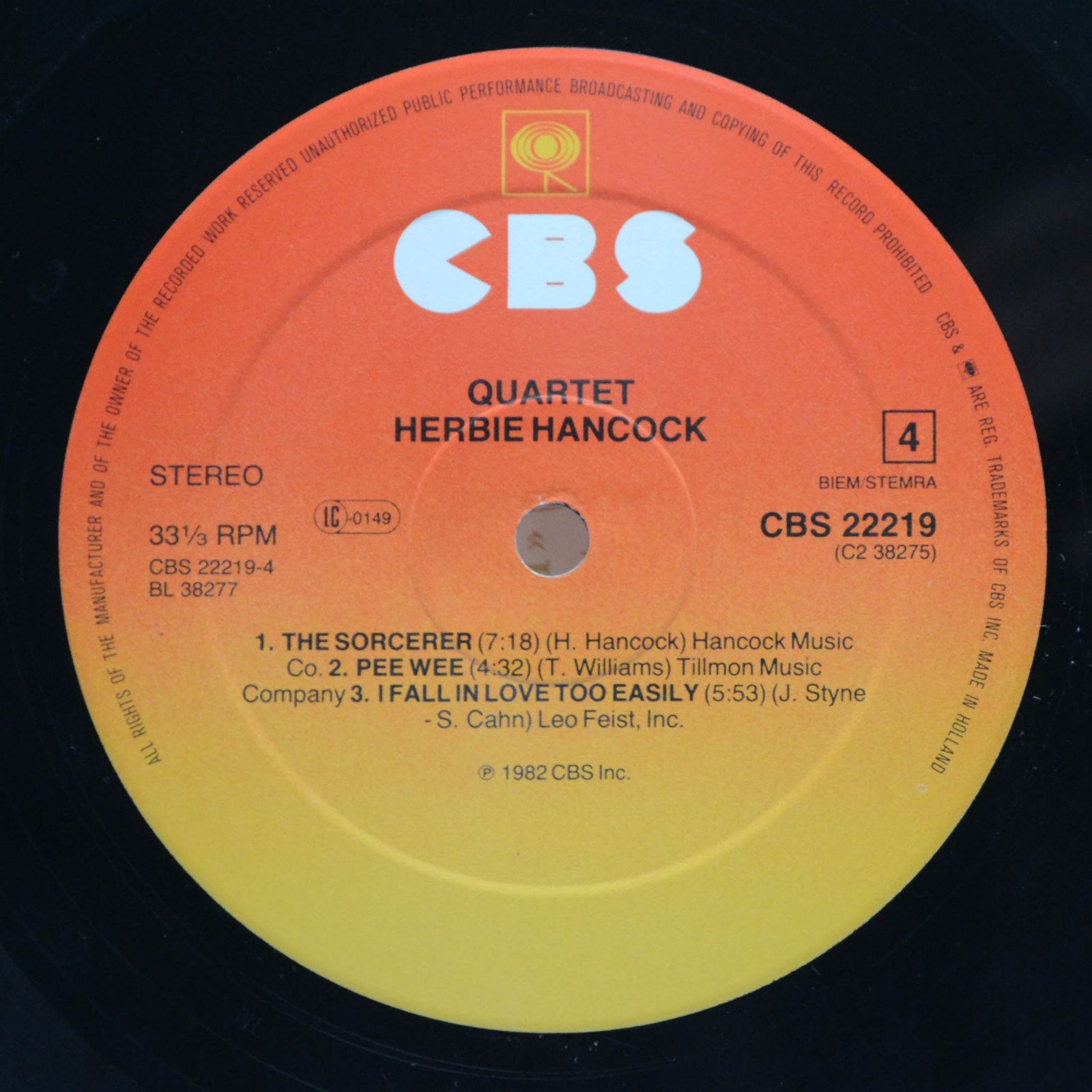 Herbie Hancock — Quartet (2LP), 1982