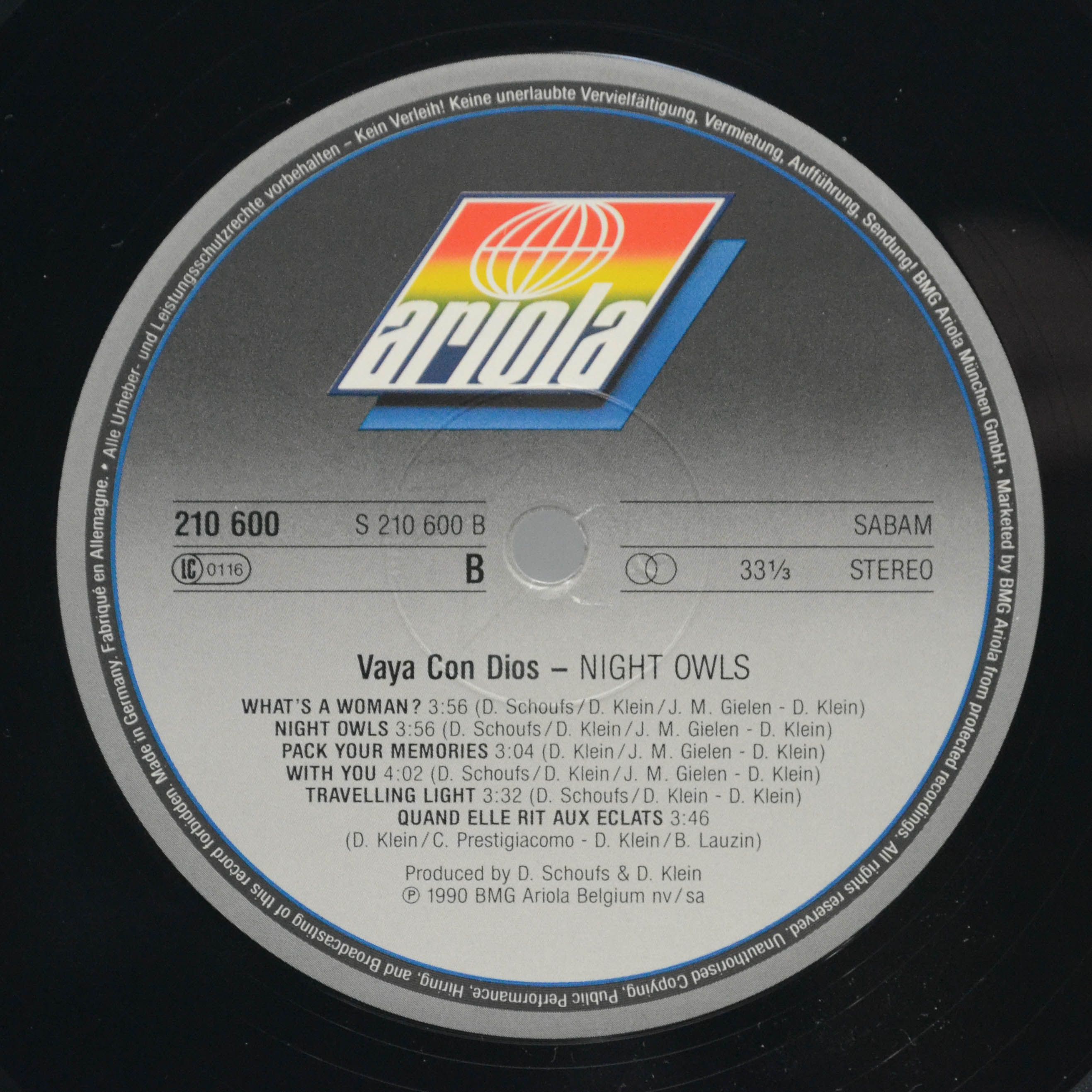 Vaya Con Dios — Night Owls, 1990