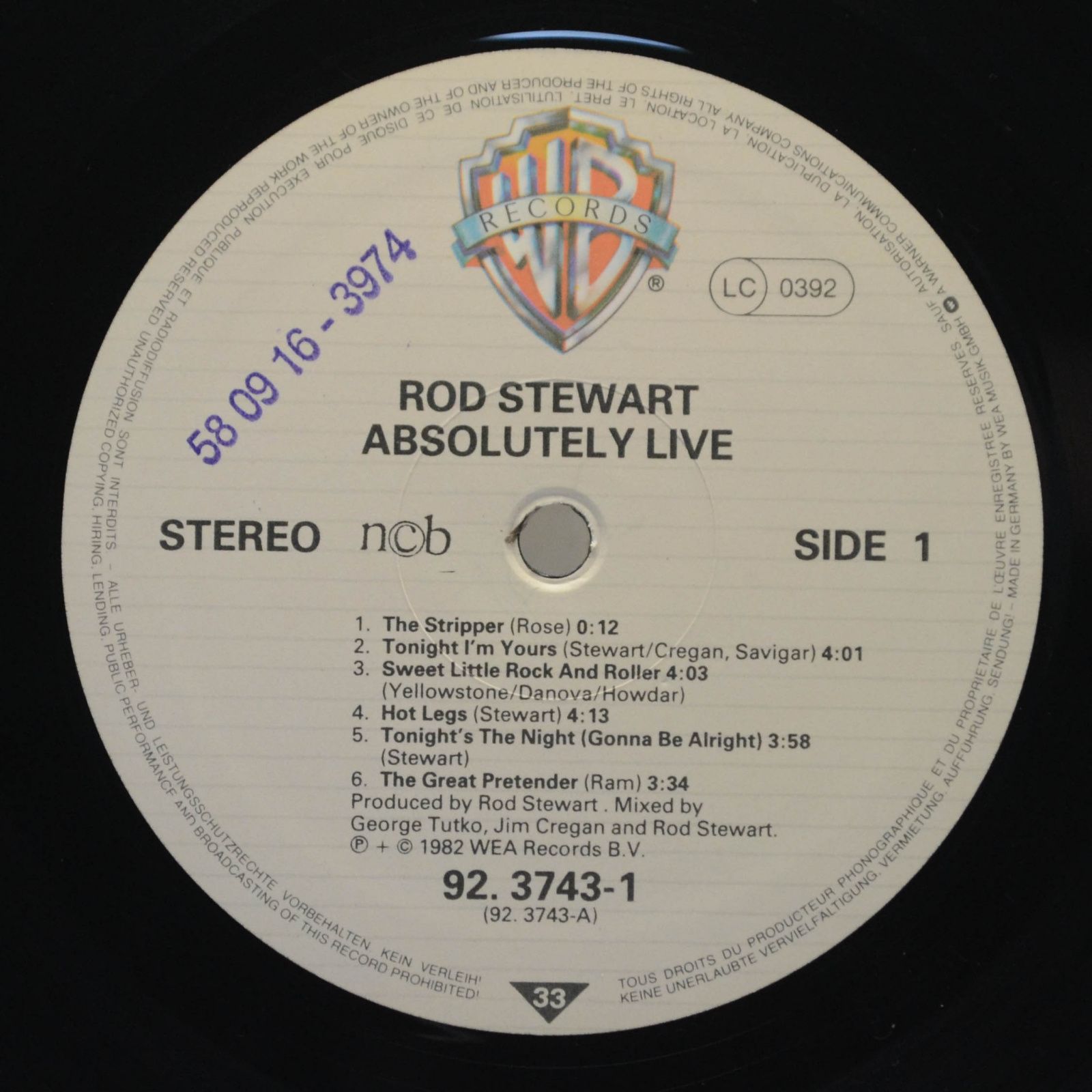 Rod Stewart — Absolutely Live (2LP), 1982