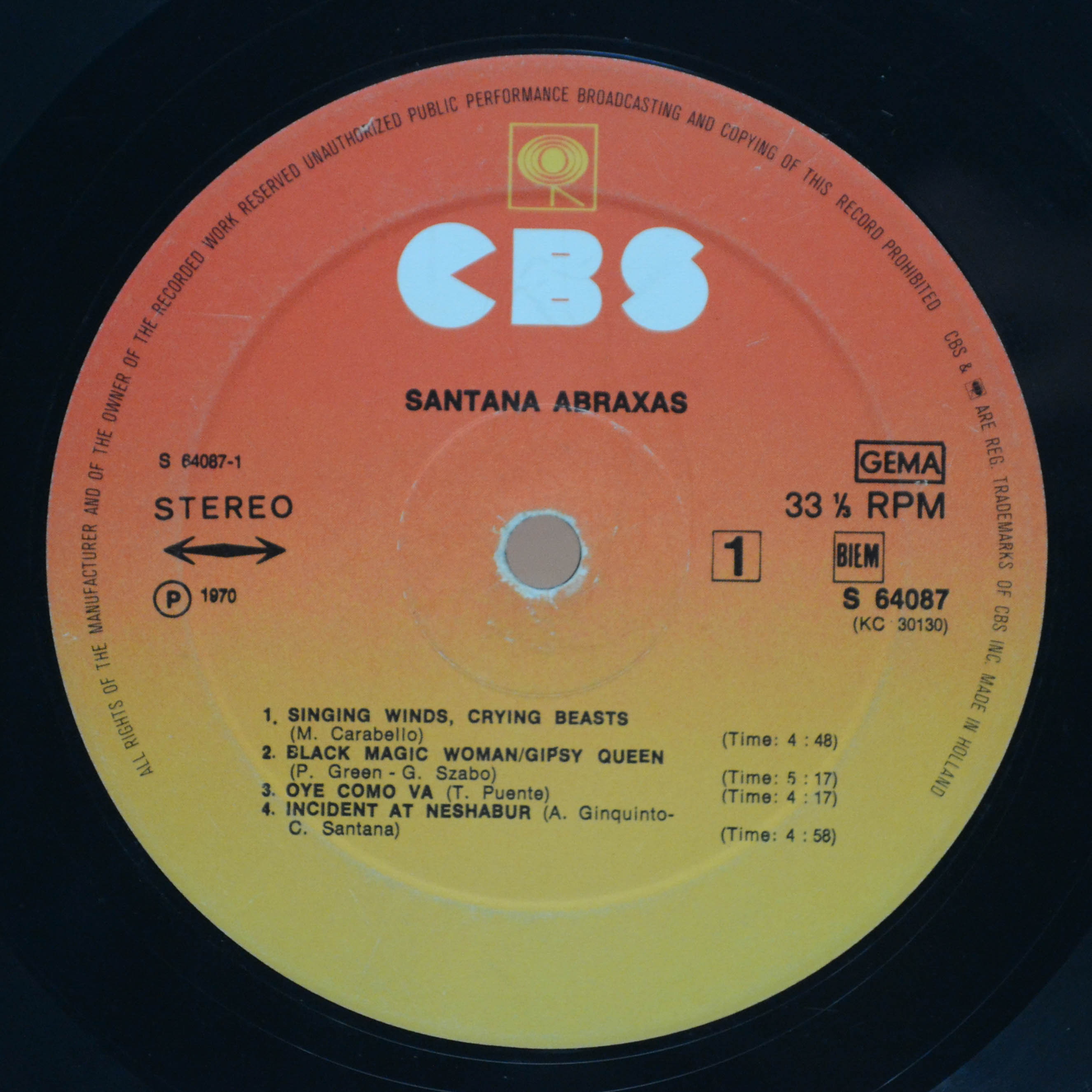 Santana — Abraxas, 1970