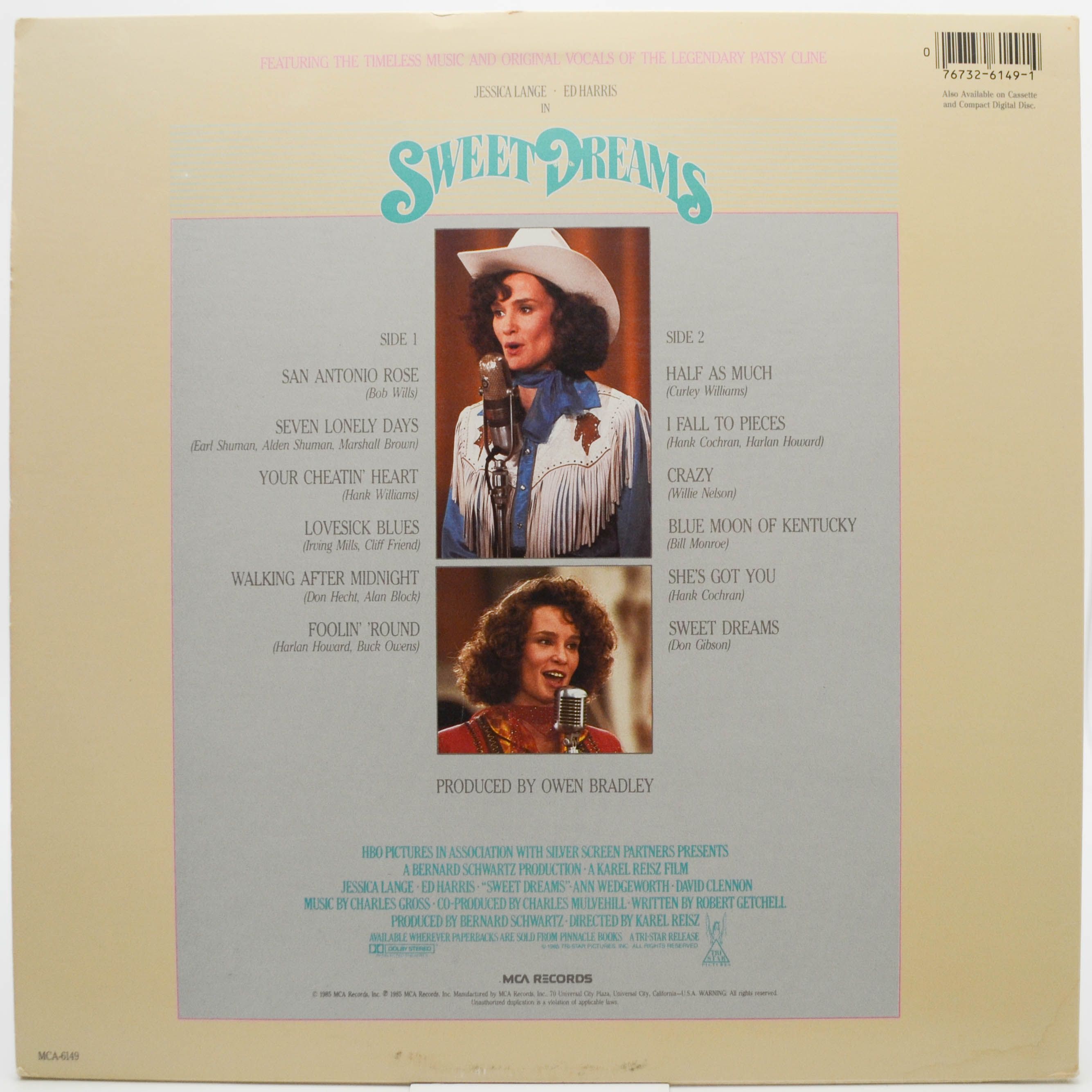 Patsy Cline — Sweet Dreams (1-st, USA), 1985