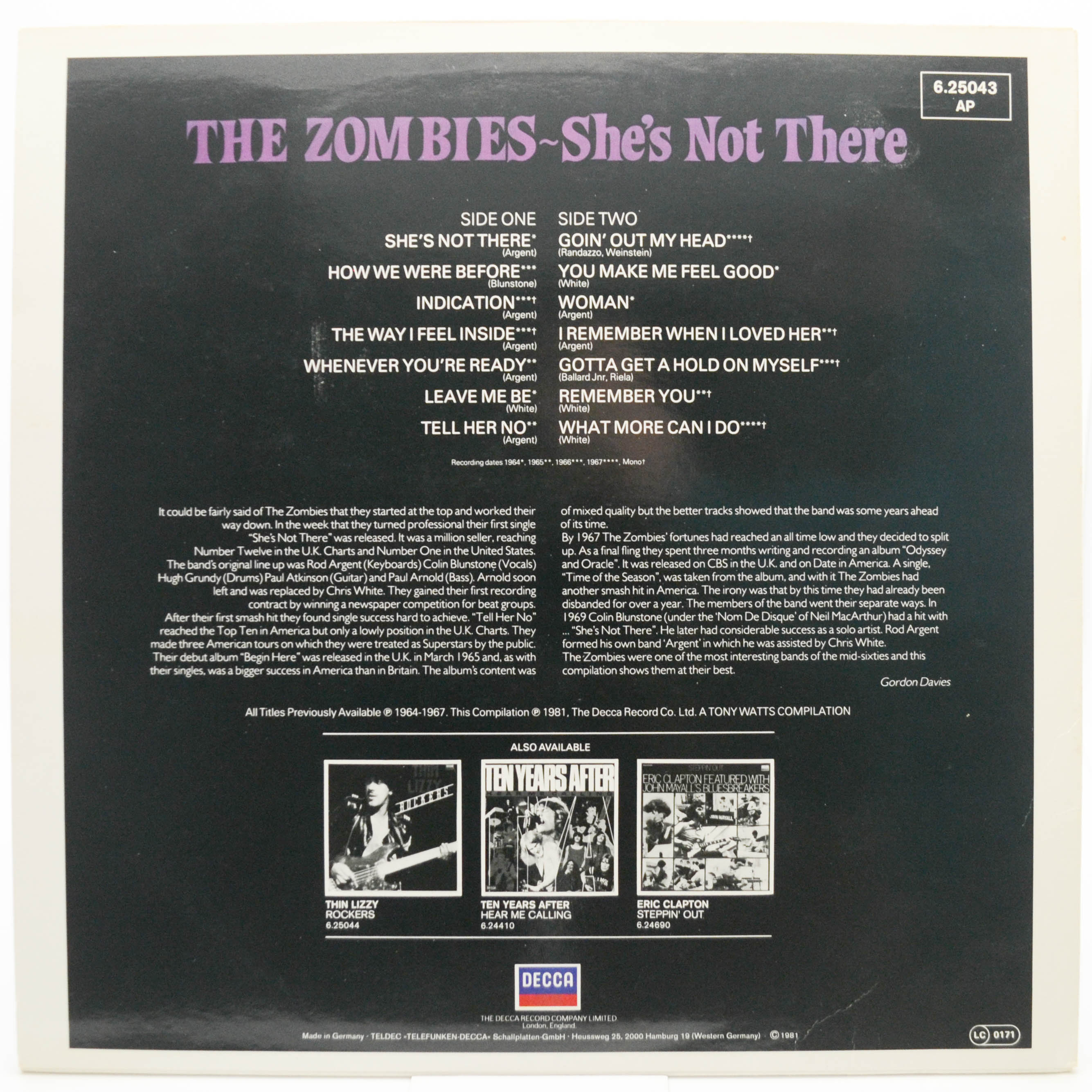 Zombies — She's Not There, 1981