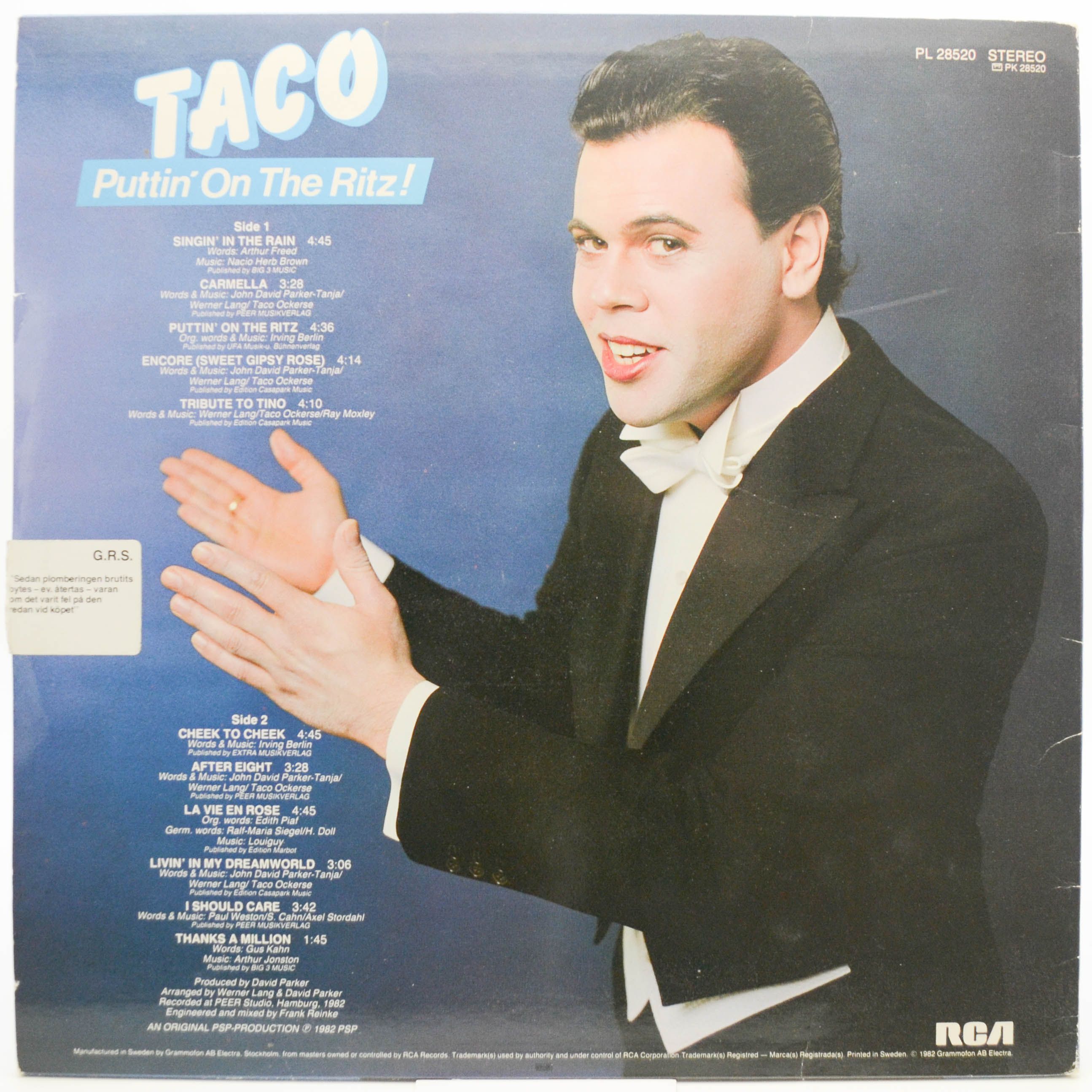 Taco — Puttin' On The Ritz!, 1982