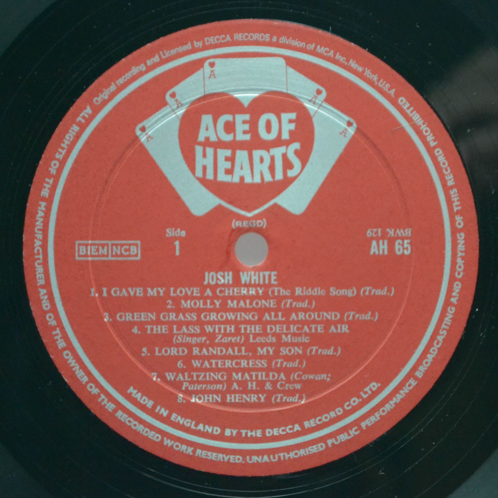 Josh White — Josh White (UK), 1958