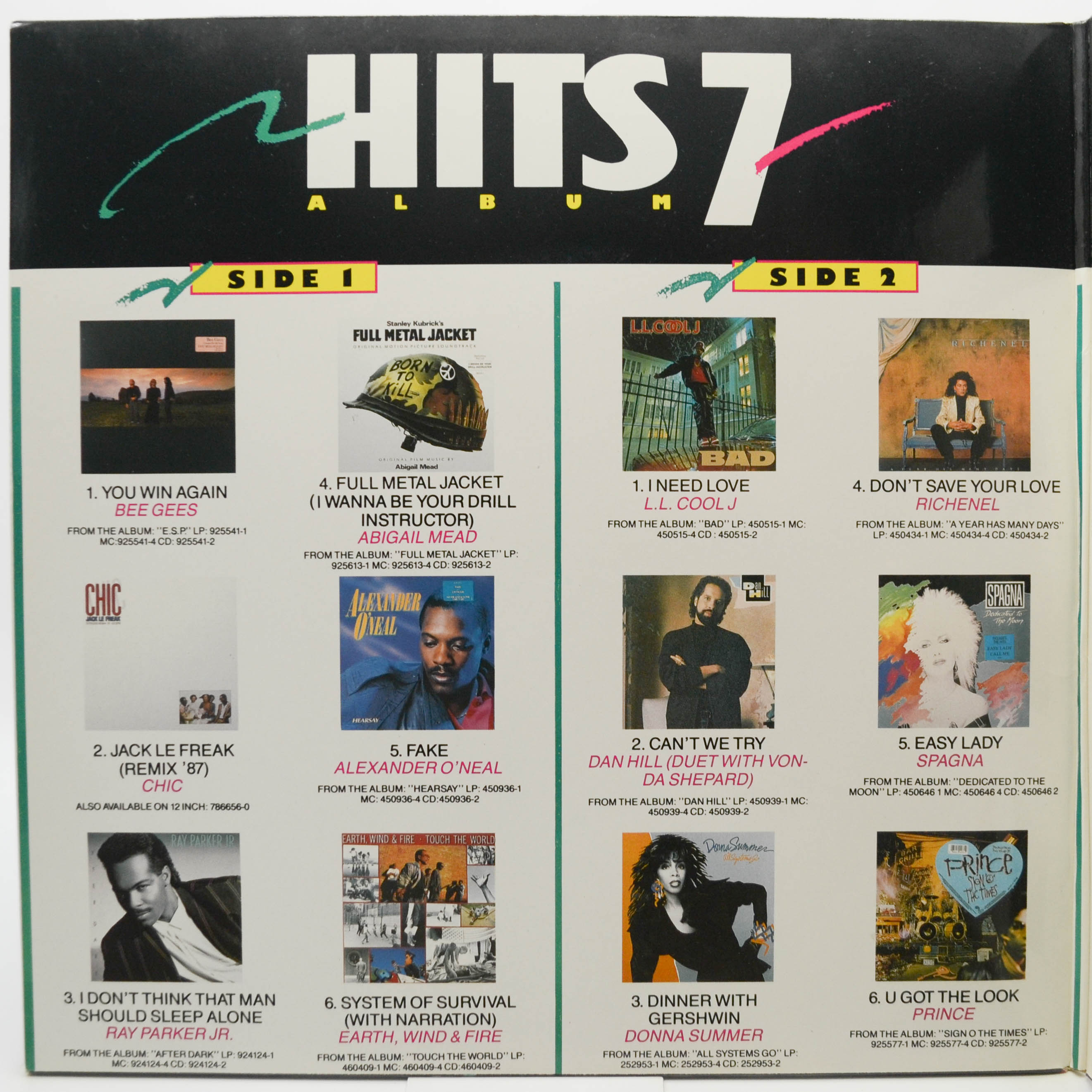 Various — Hits Album 7 (2LP), 1987