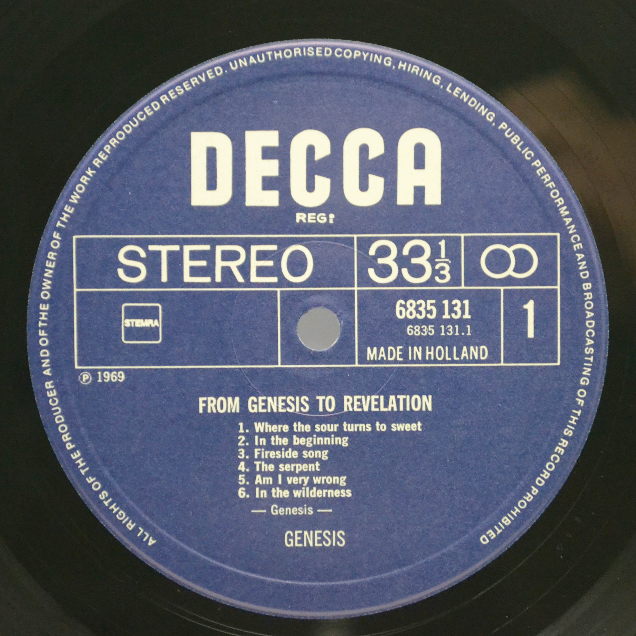 Genesis — From Genesis To Revelation, 1969