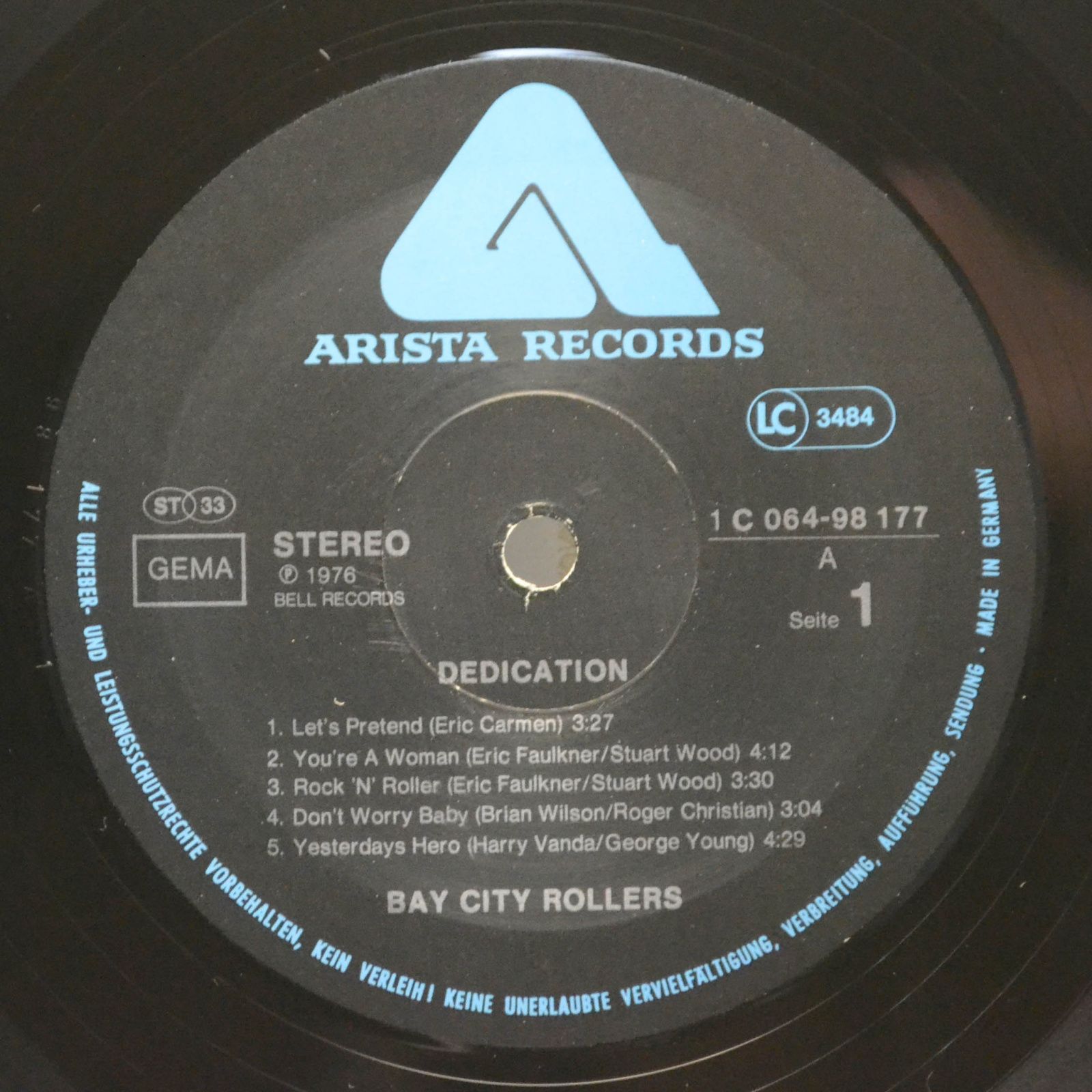 Bay City Rollers — Dedication, 1976