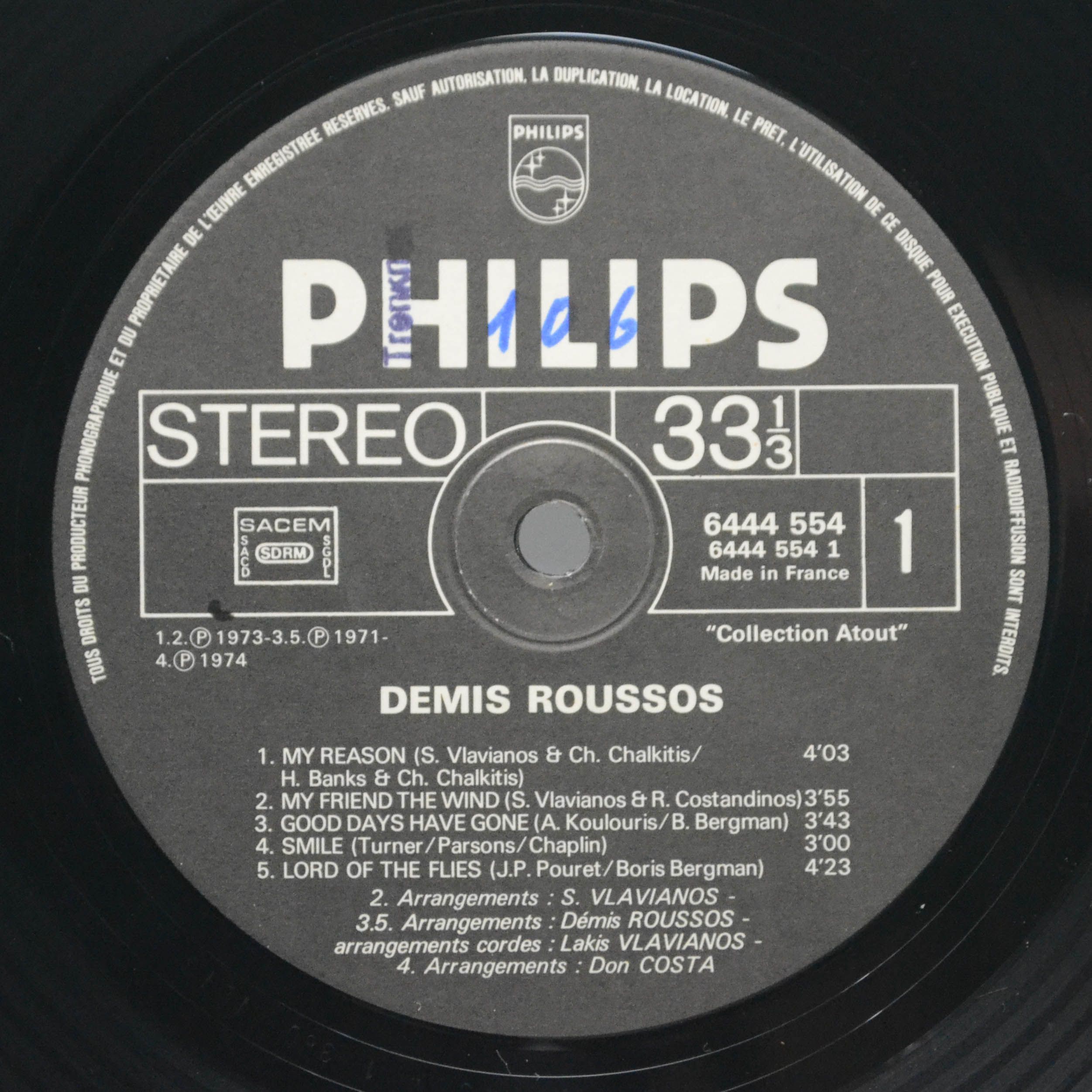 Demis Roussos — My Reason (France), 1978