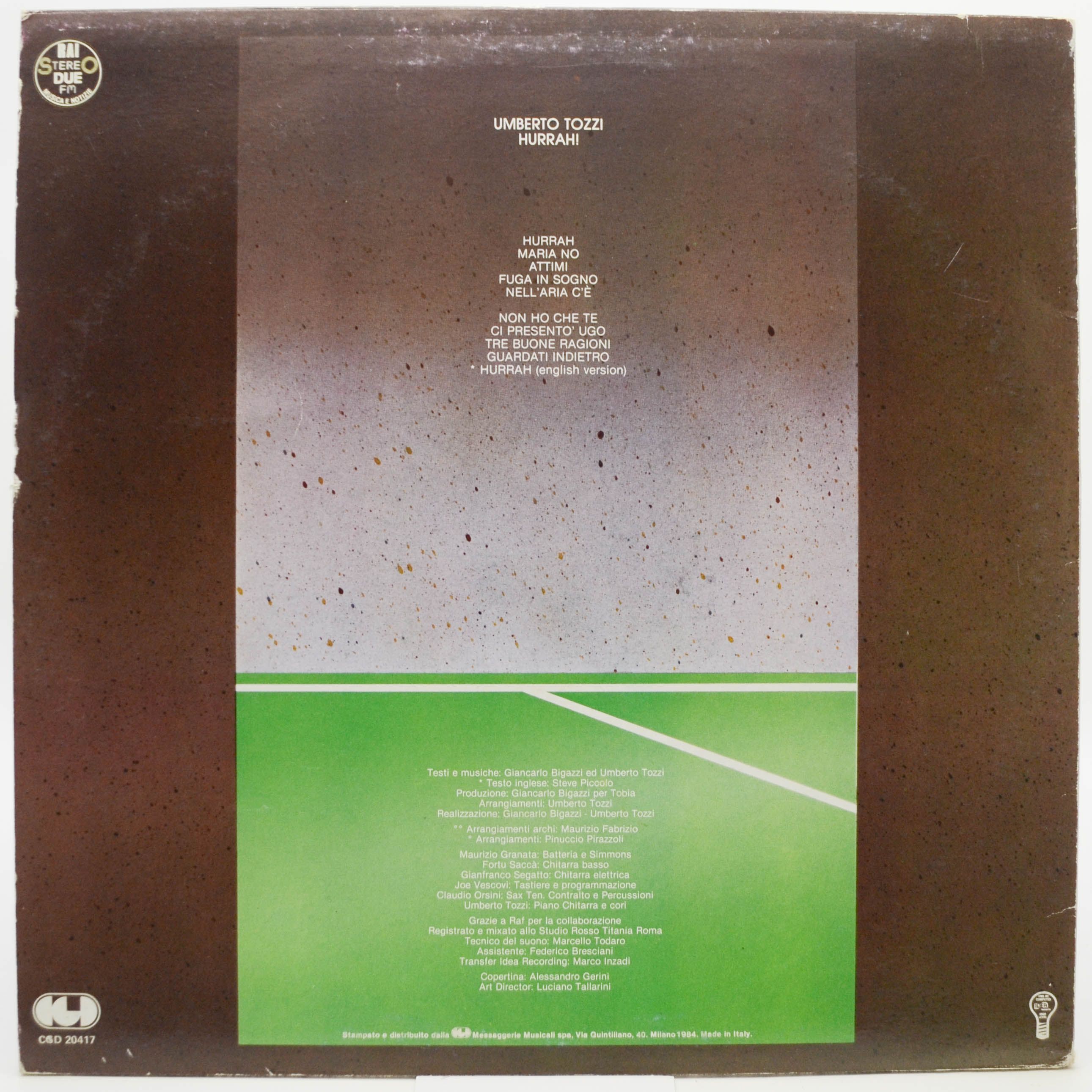 Umberto Tozzi — Hurrah! (1-st, Italy), 1984