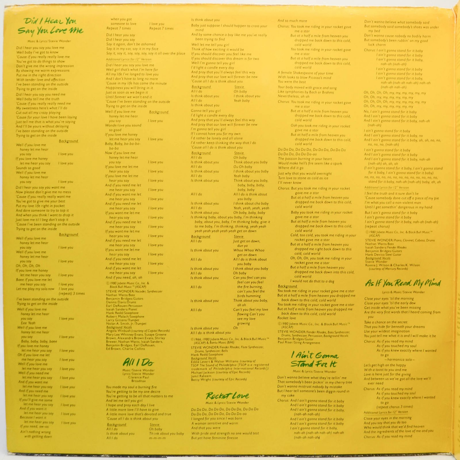 Stevie Wonder — Hotter Than July, 1980