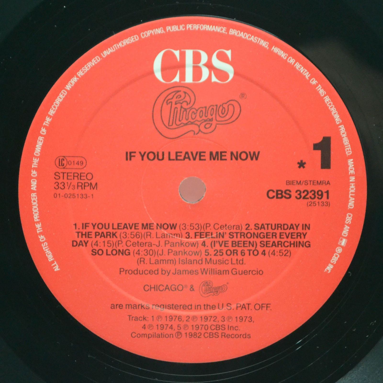 Chicago — If You Leave Me Now, 1982