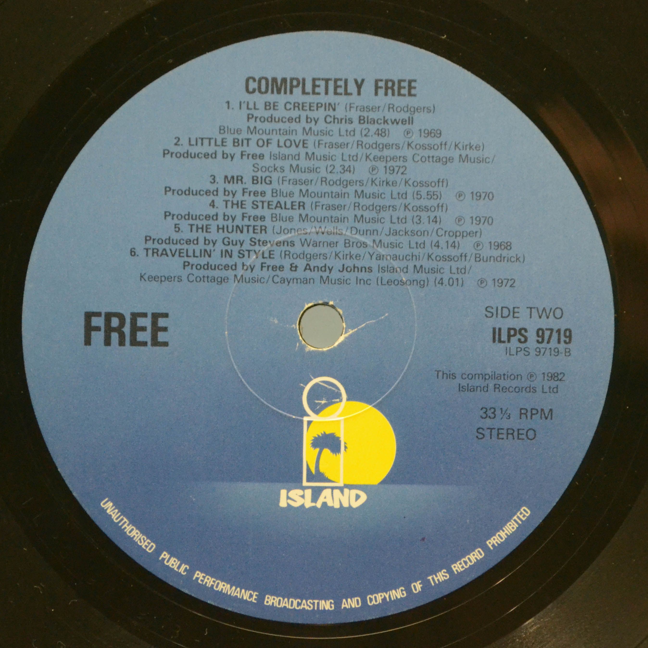 Free — Completely Free (1-st UK), 1982