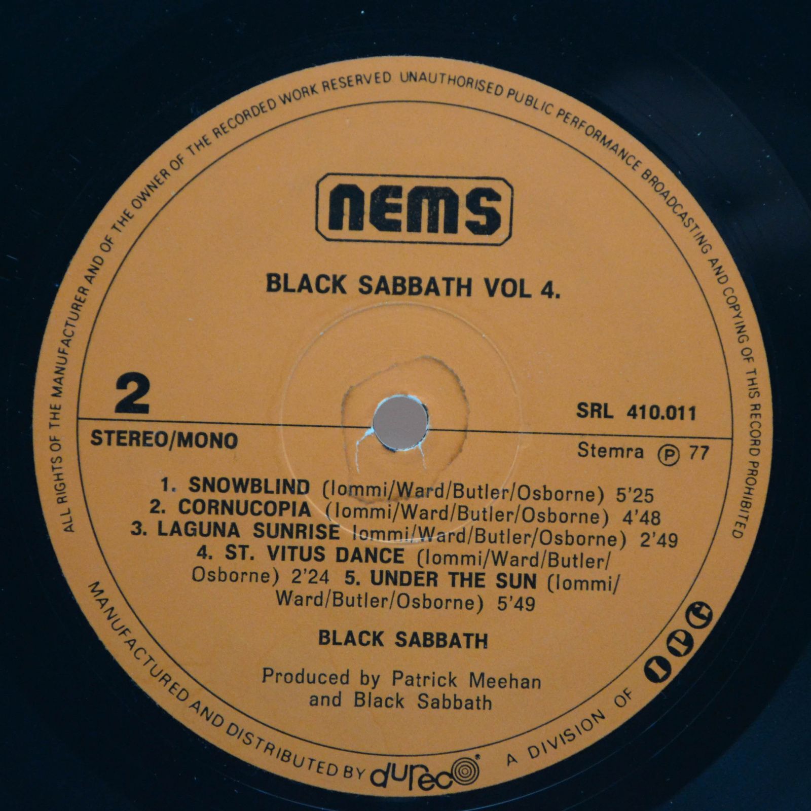 Black Sabbath — Black Sabbath Vol 4 (booklet), 1972