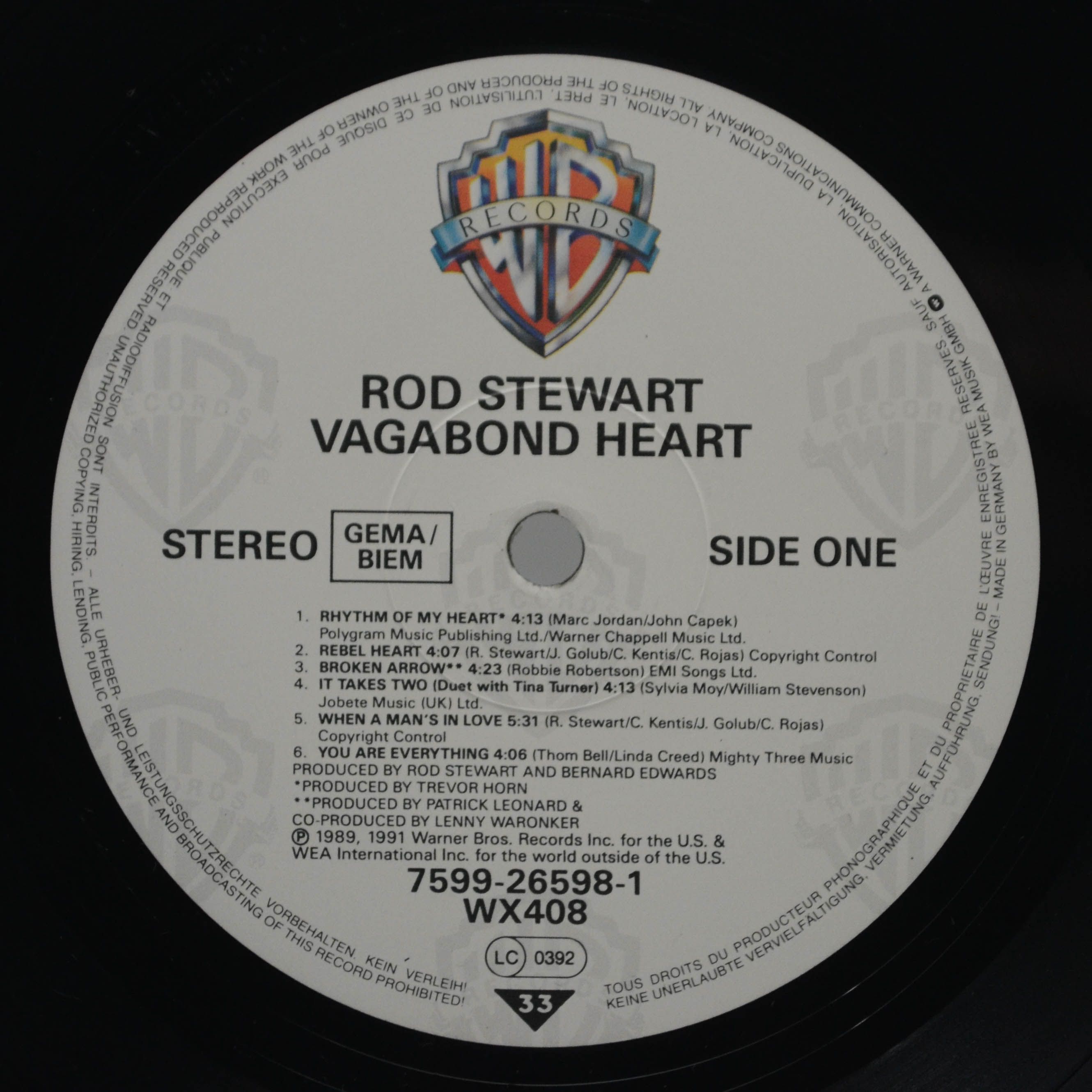 Rod Stewart — Vagabond Heart, 1991