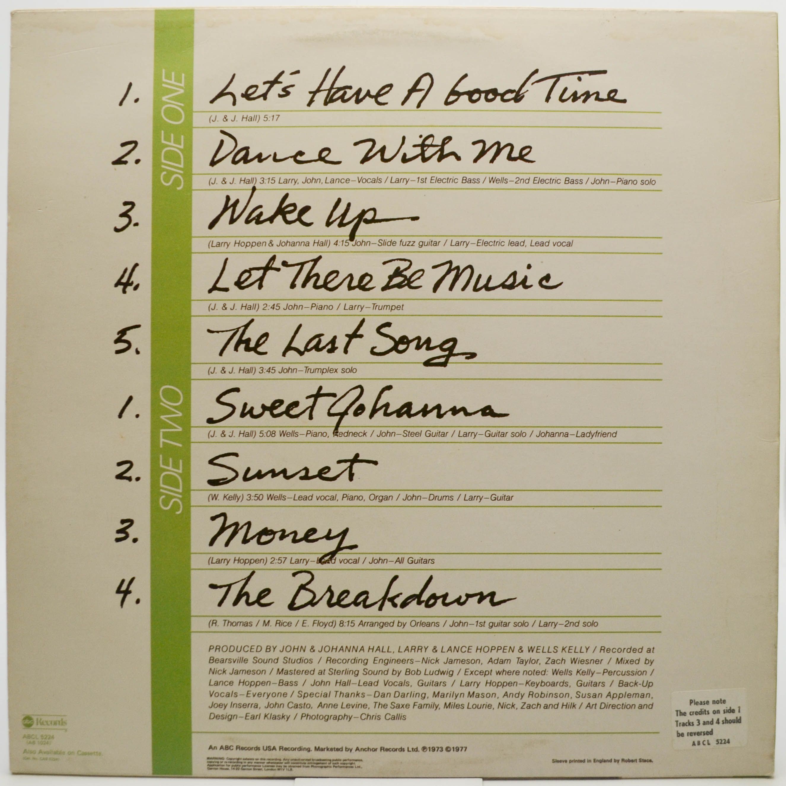 Orleans — Before The Dance (UK), 1977