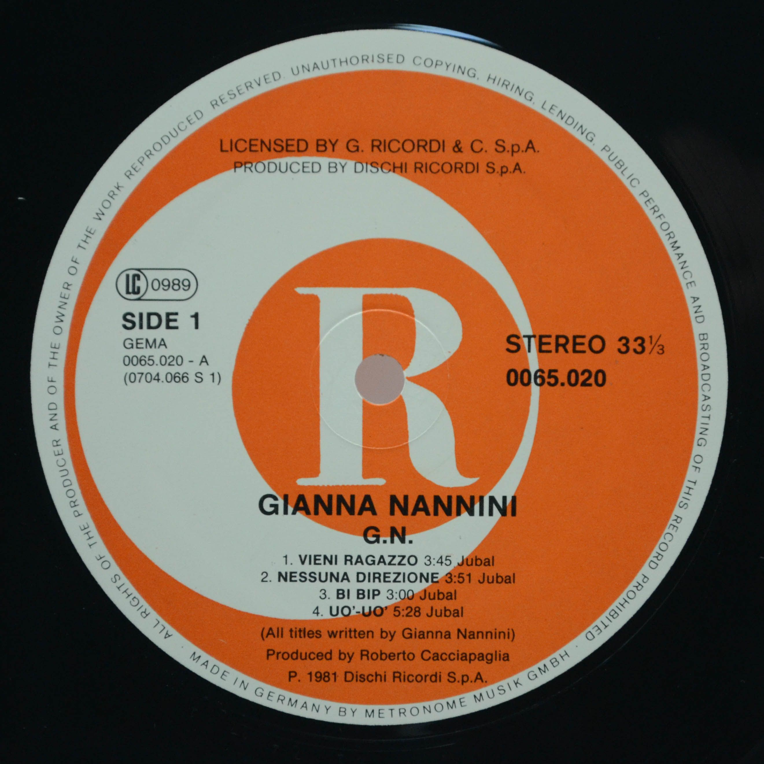 Gianna Nannini — G.N., 1981