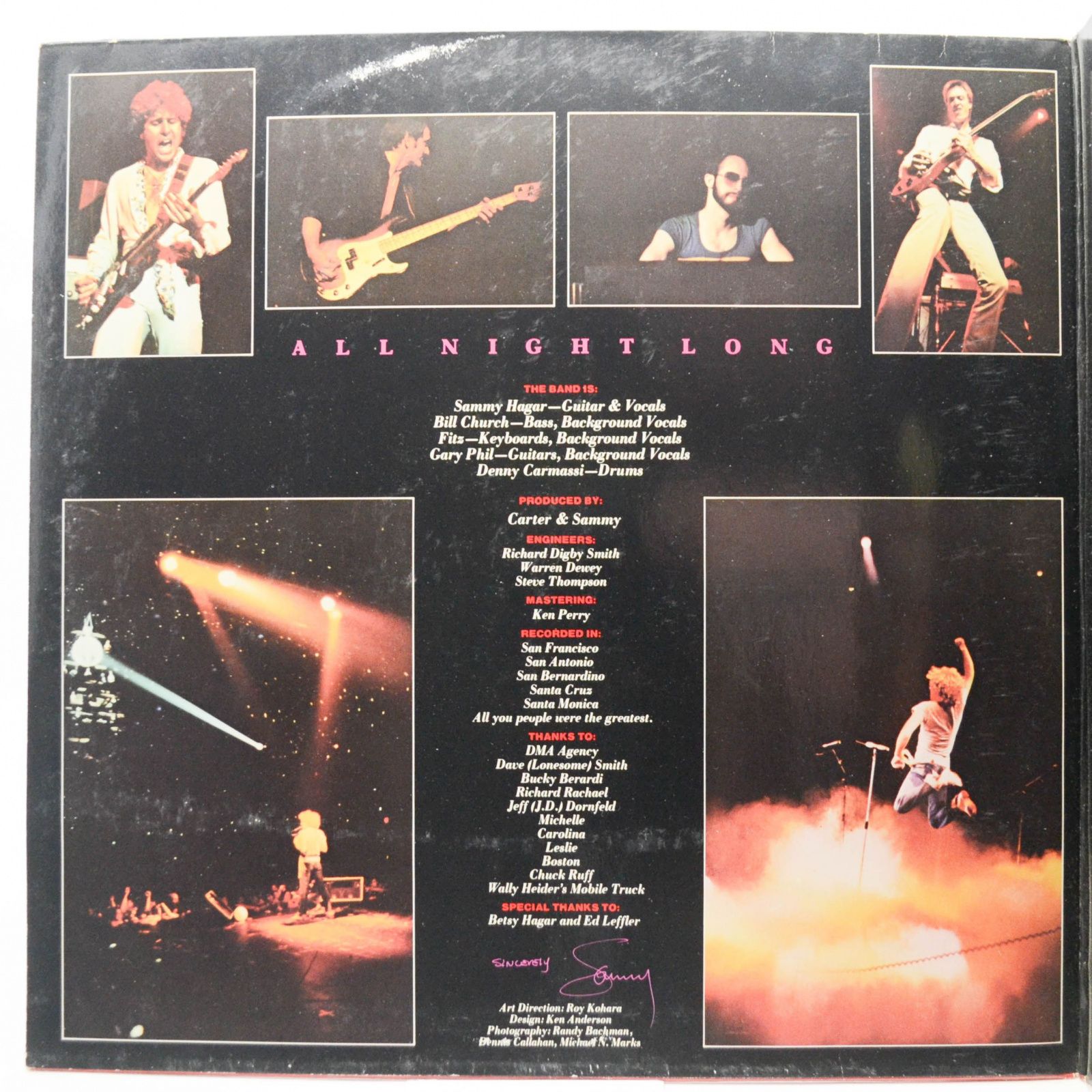 Sammy Hagar — All Night Long, 1978