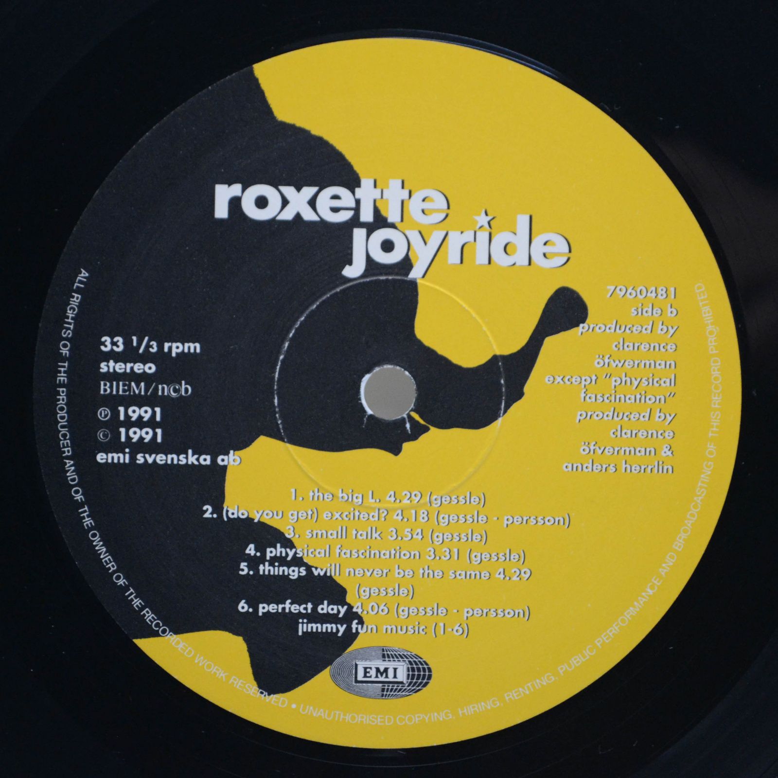 Roxette — Joyride, 1991
