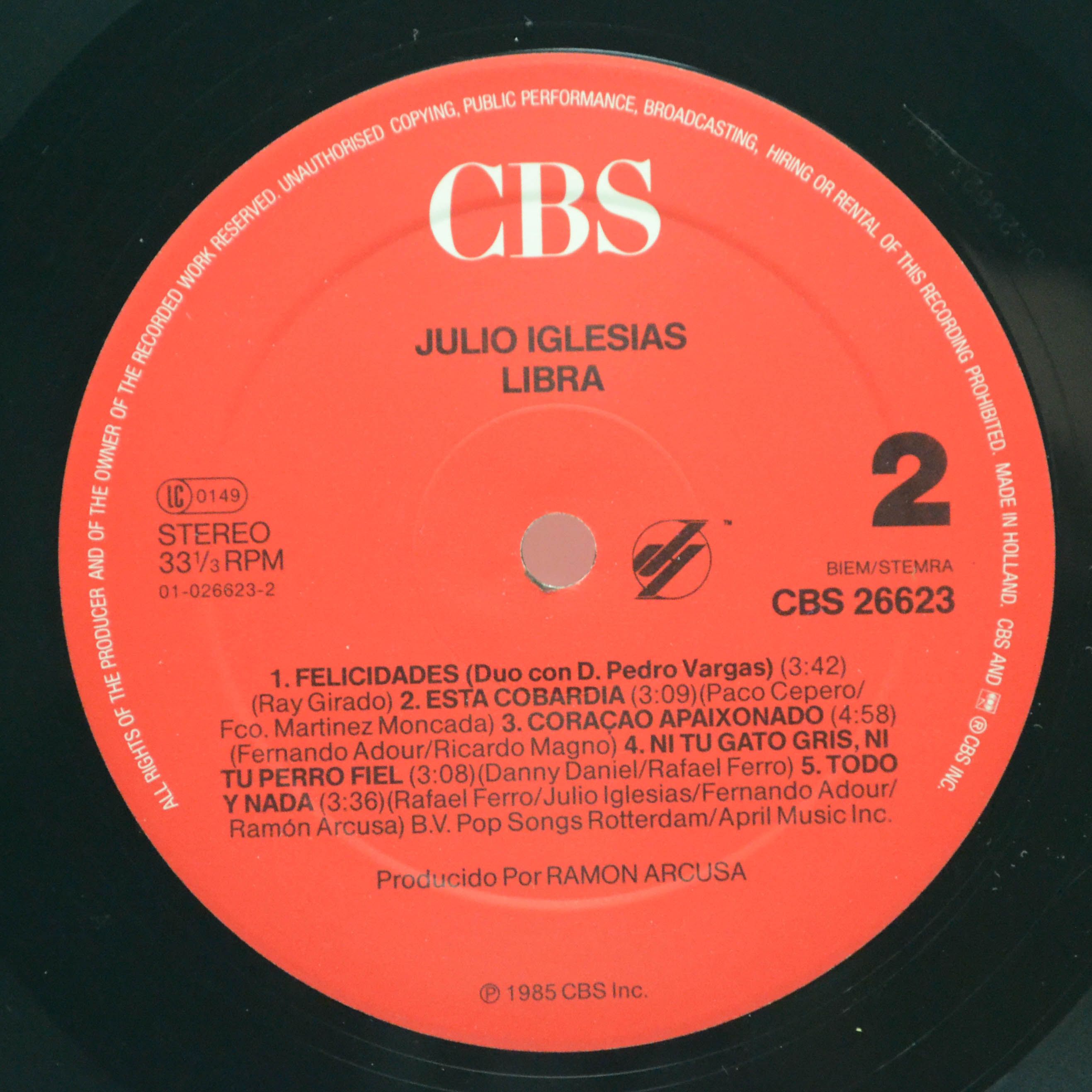 Julio Iglesias — Libra, 1985